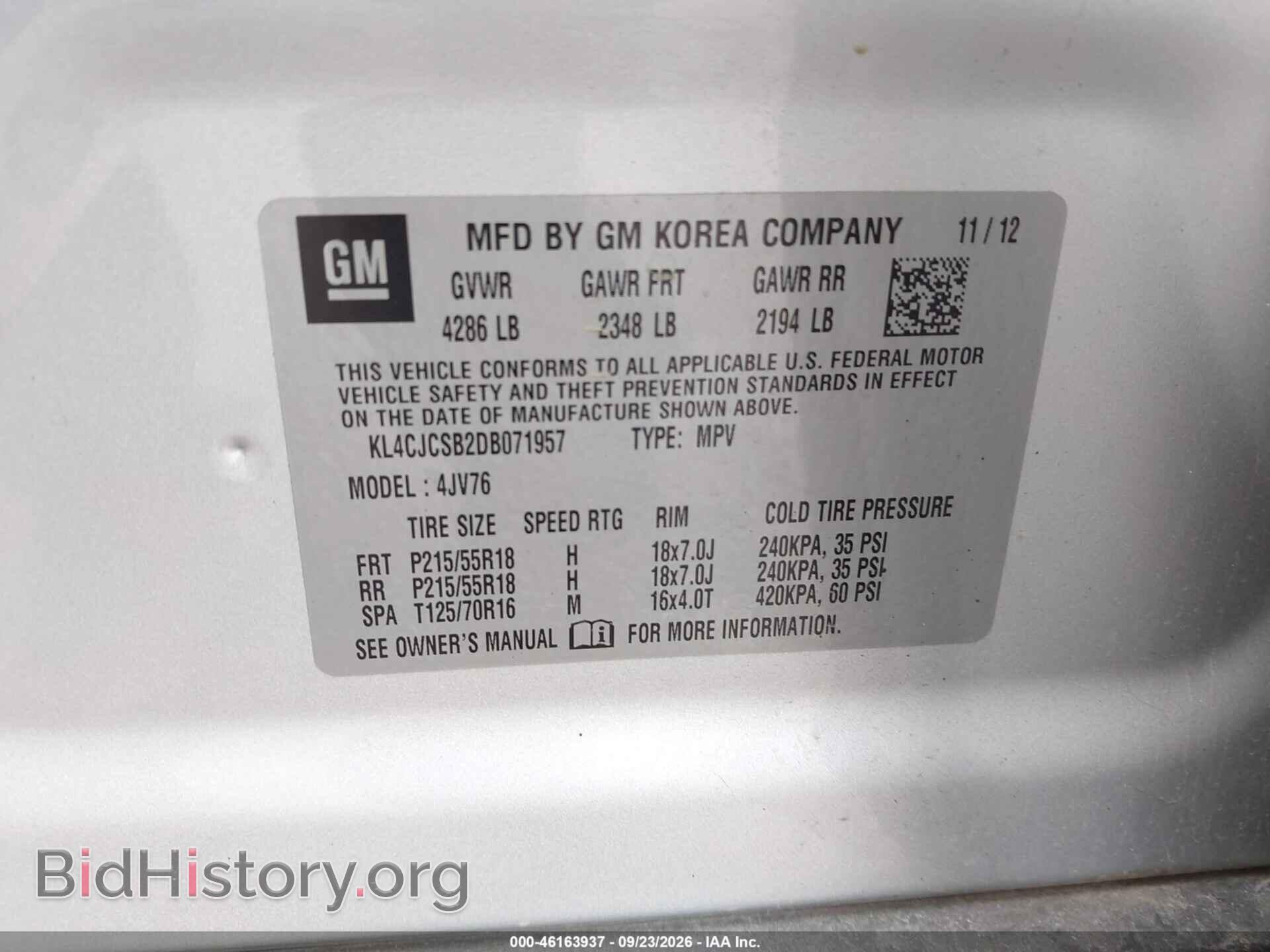 2013 BUICK ENCORE - VIN: KL4CJCSB2DB071957 - Photo 9