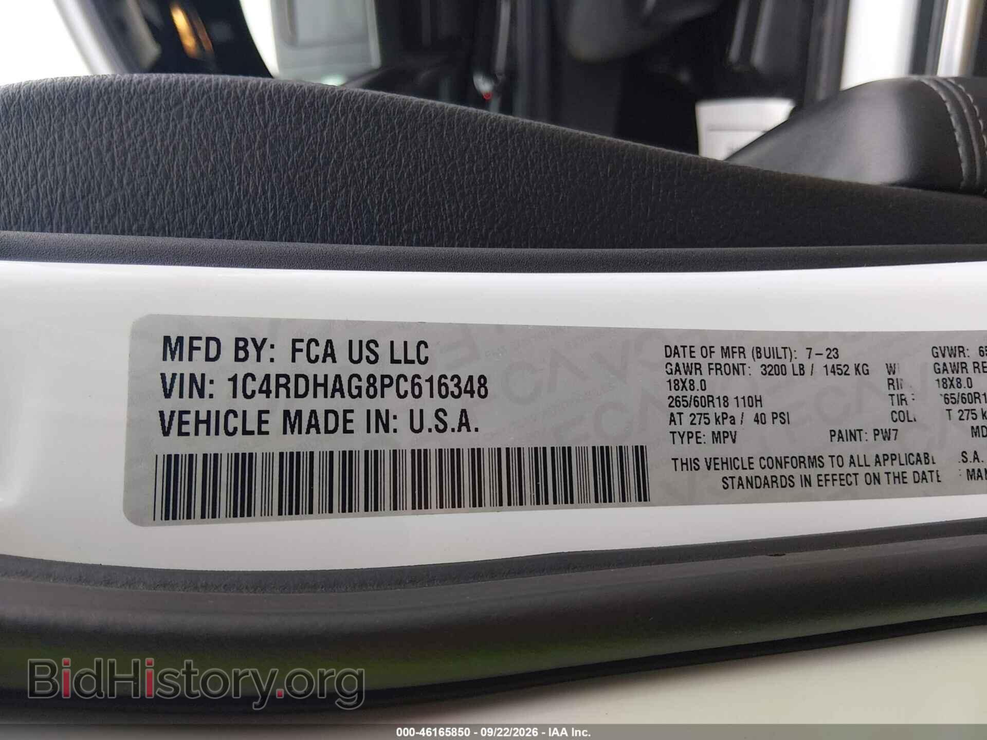 2023 DODGE DURANGO - VIN: 1C4RDHAG8PC616348 - Фото 9