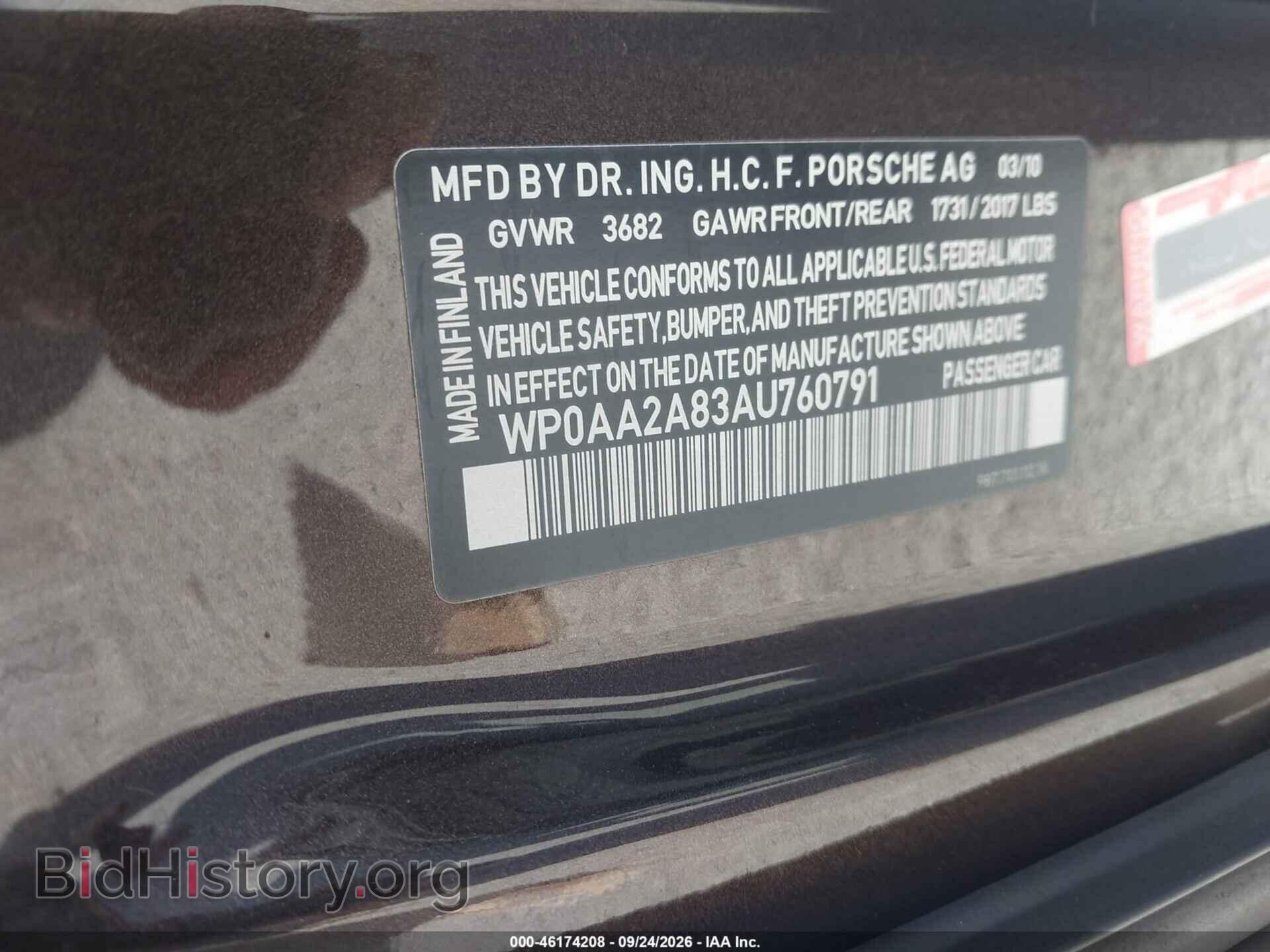 2010 PORSCHE CAYMAN - VIN: WP0AA2A83AU760791 - Фото 9