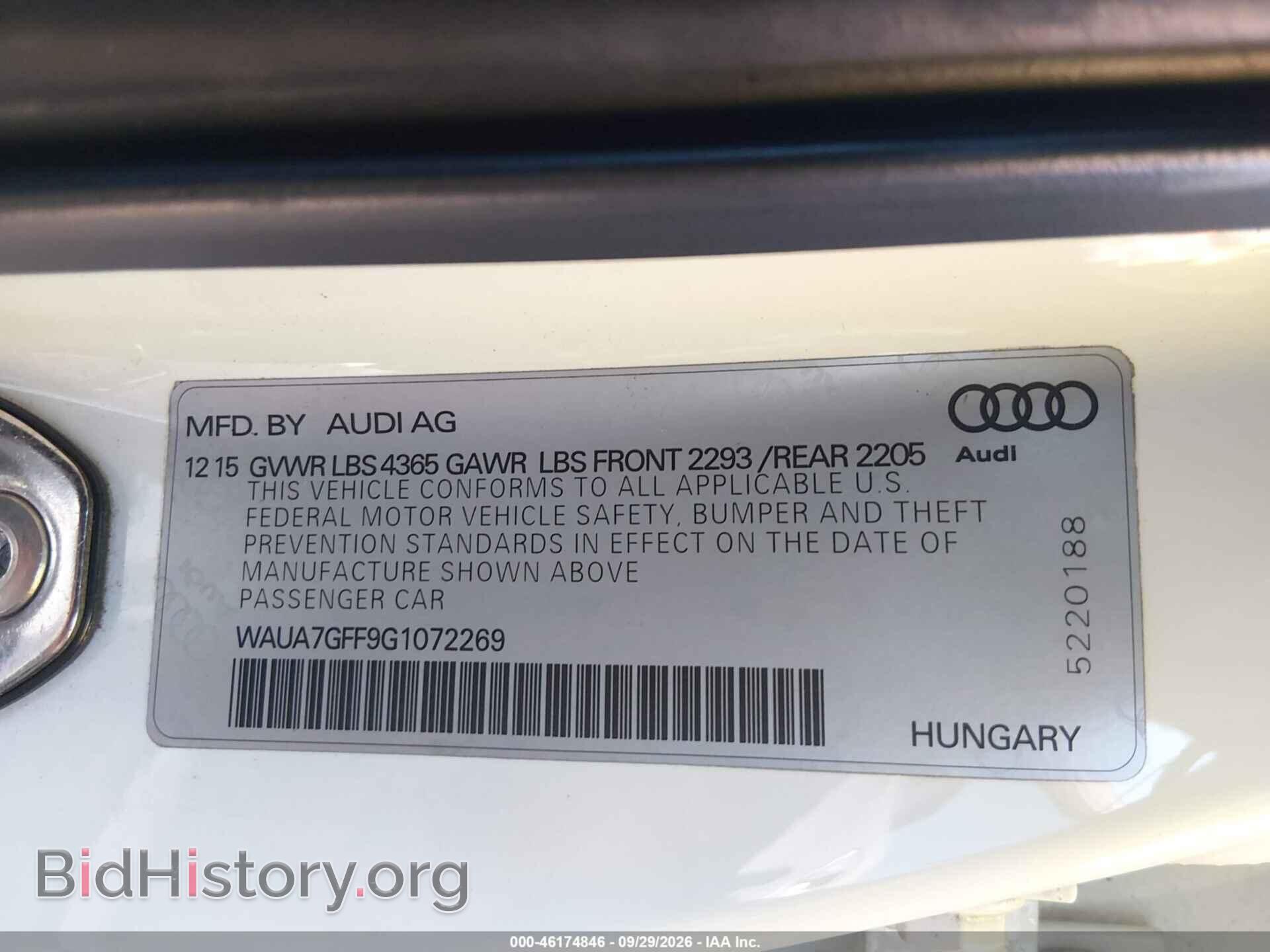 2016 AUDI A3 - VIN: WAUA7GFF9G1072269 - Photo 9