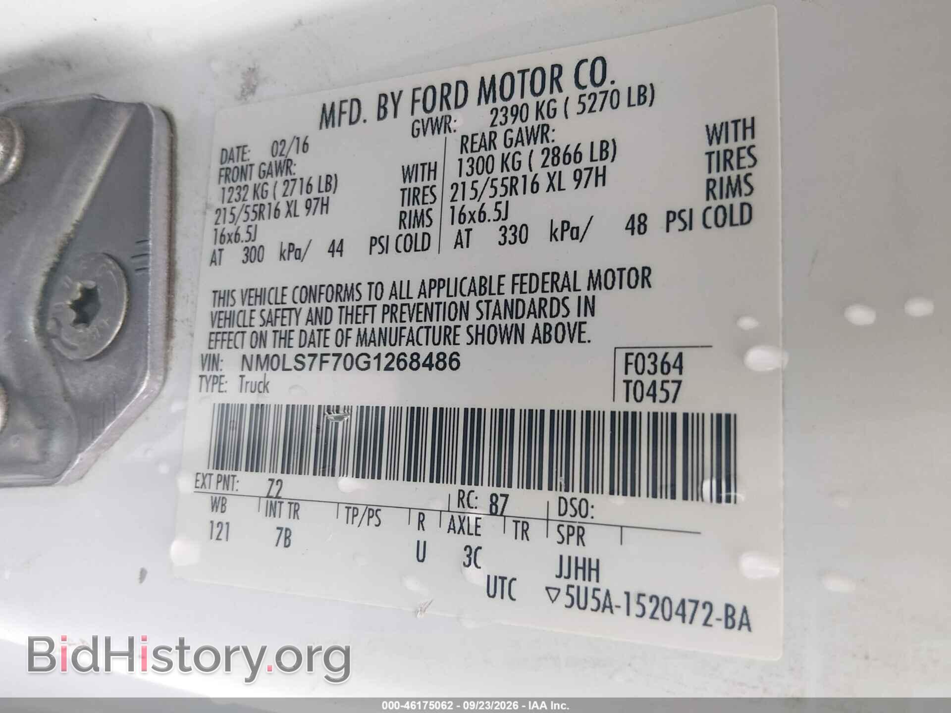 2016 FORD TRANSIT CONNECT - VIN: NM0LS7F70G1268486 - Photo 9