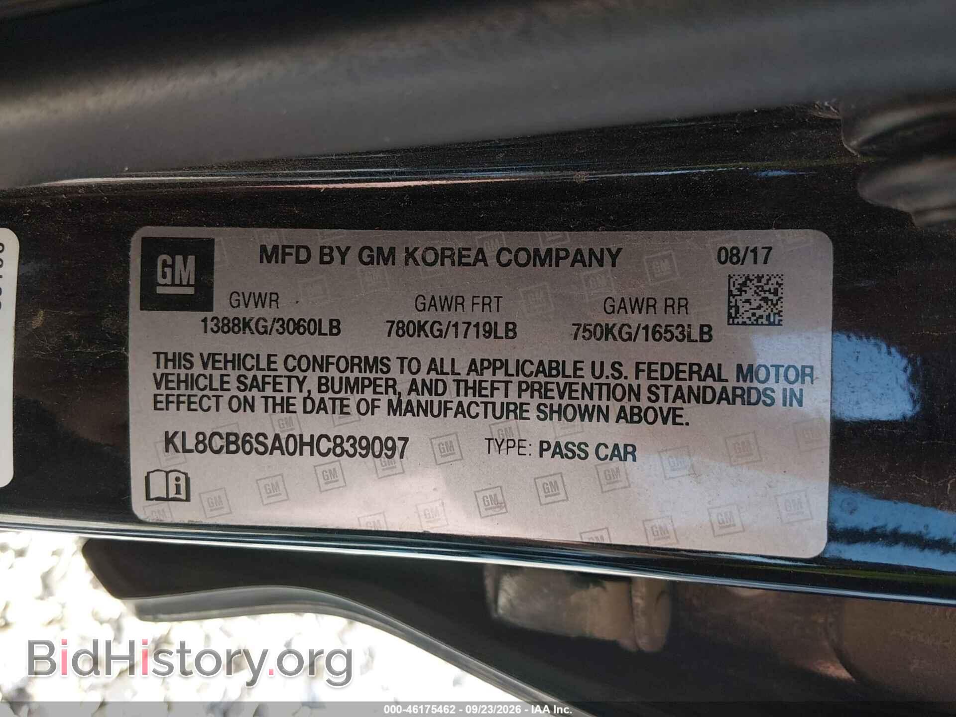 2017 CHEVROLET SPARK - VIN: KL8CB6SA0HC839097 - Photo 9
