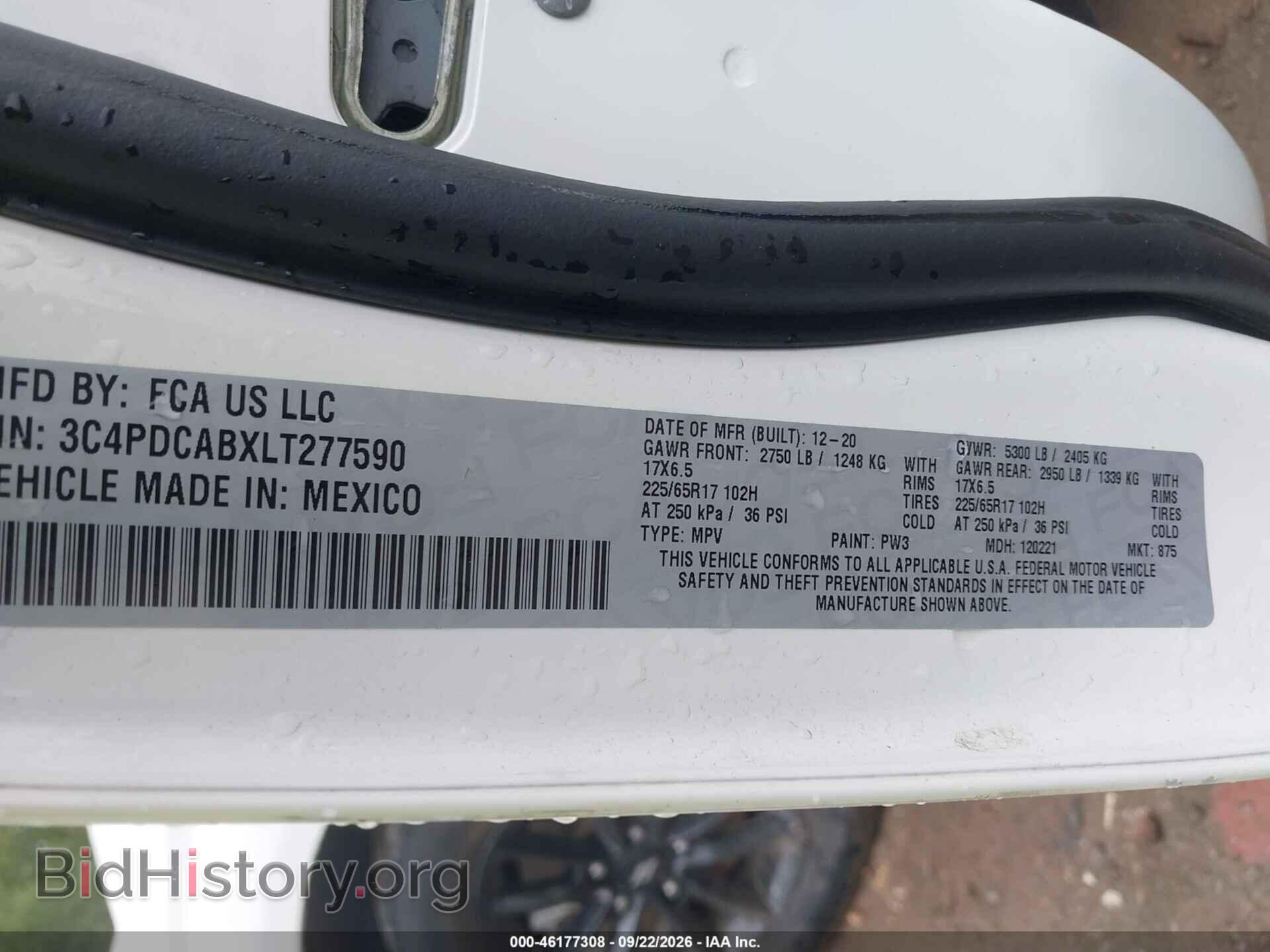 2020 DODGE JOURNEY - VIN: 3C4PDCABXLT277590 - Фото 9