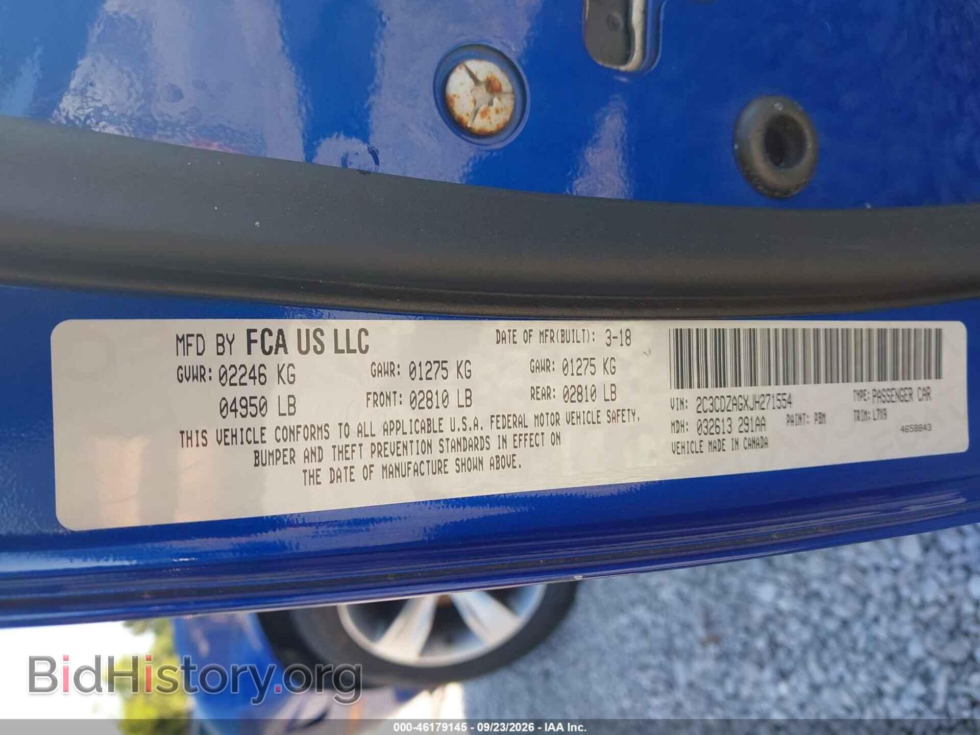 2018 DODGE CHALLENGER - VIN: 2C3CDZAGXJH271554 - Photo 9
