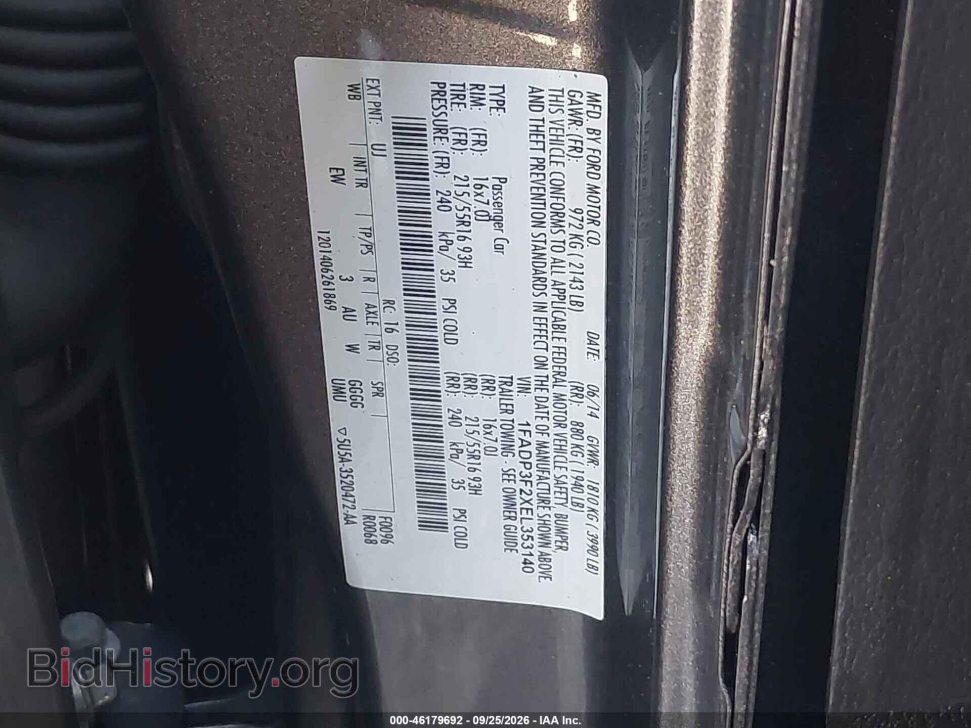 2014 FORD FOCUS - VIN: 1FADP3F2XEL353140 - Photo 9