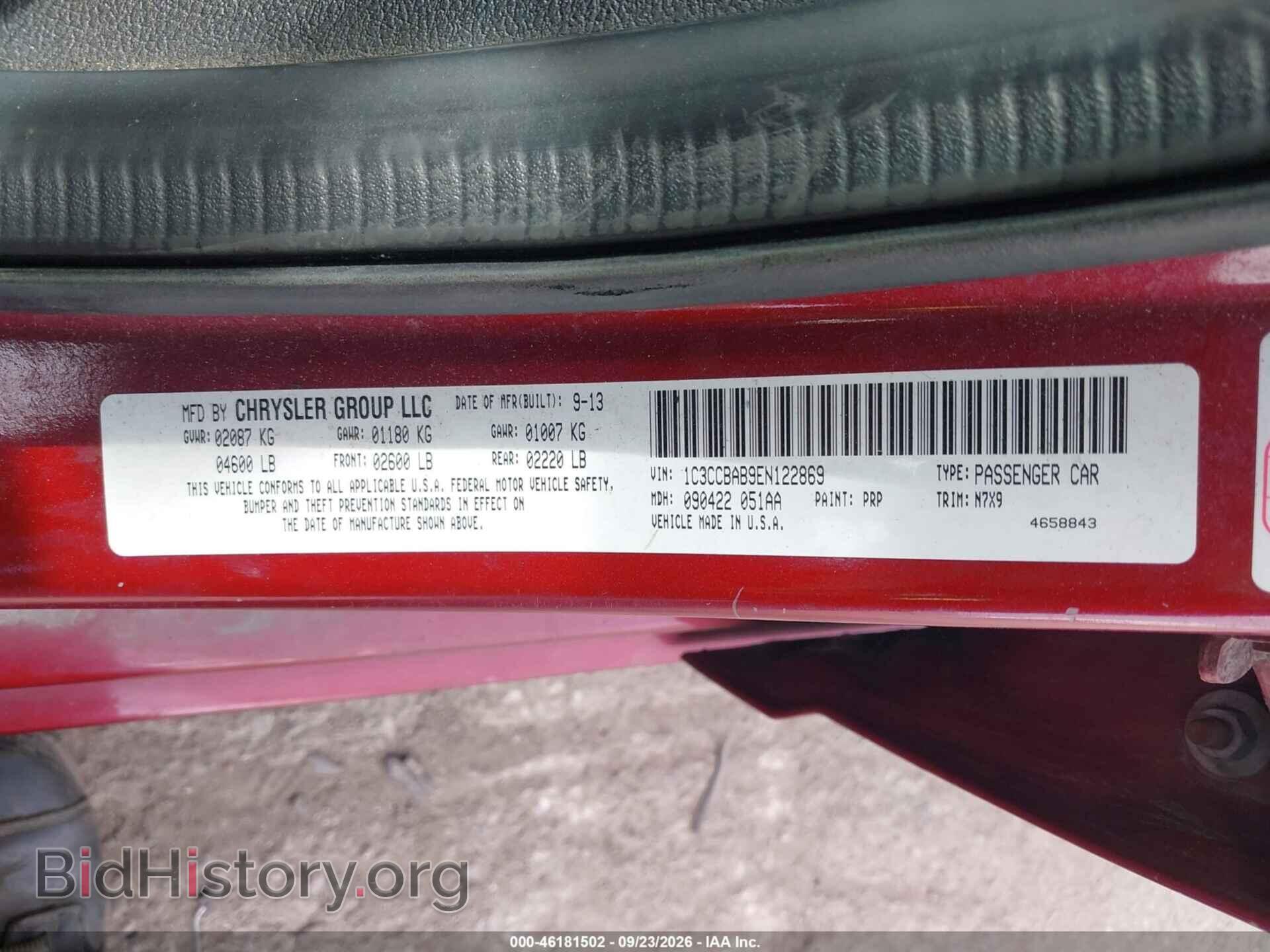 2014 CHRYSLER 200 - VIN: 1C3CCBAB9EN122869 - Photo 9