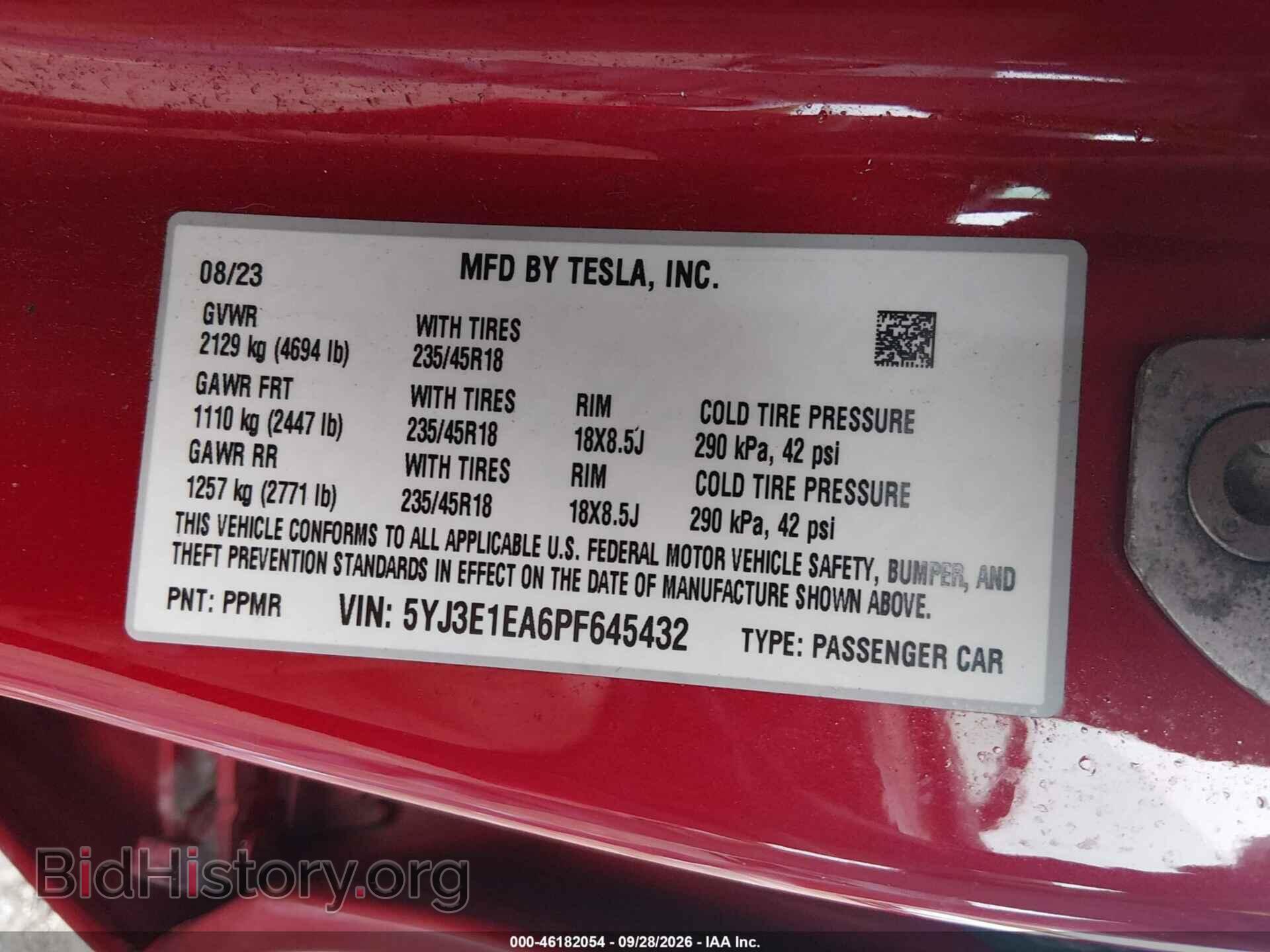 2023 TESLA MODEL 3 - VIN: 5YJ3E1EA6PF645432 - Photo 9