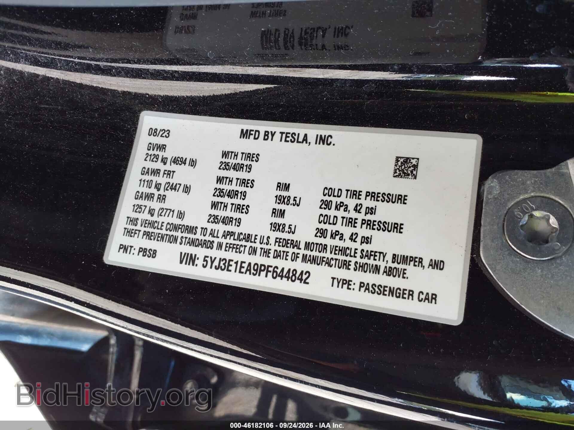 2023 TESLA MODEL 3 - VIN: 5YJ3E1EA9PF644842 - Фото 9