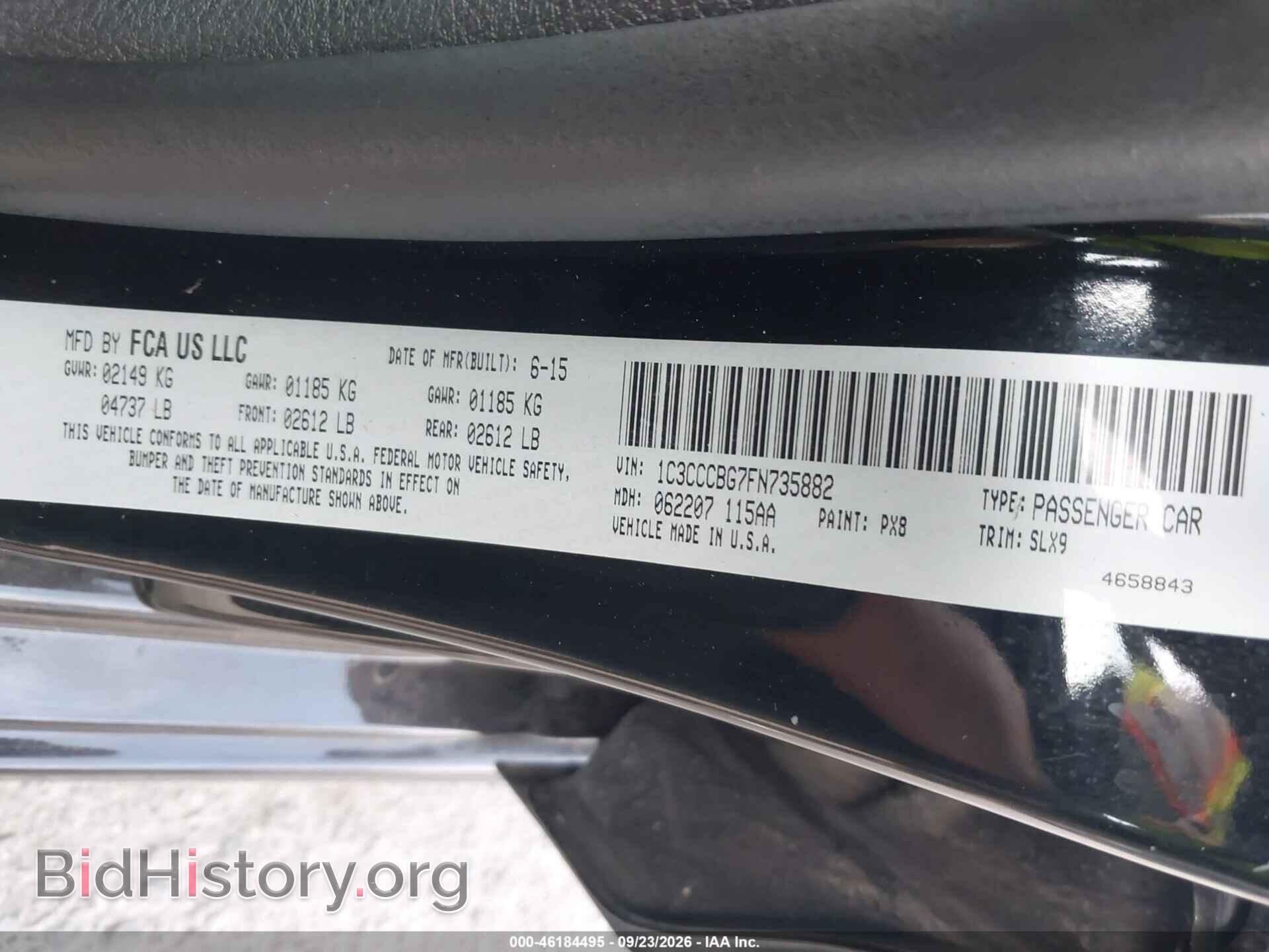 2015 CHRYSLER 200 - VIN: 1C3CCCBG7FN735882 - Photo 9
