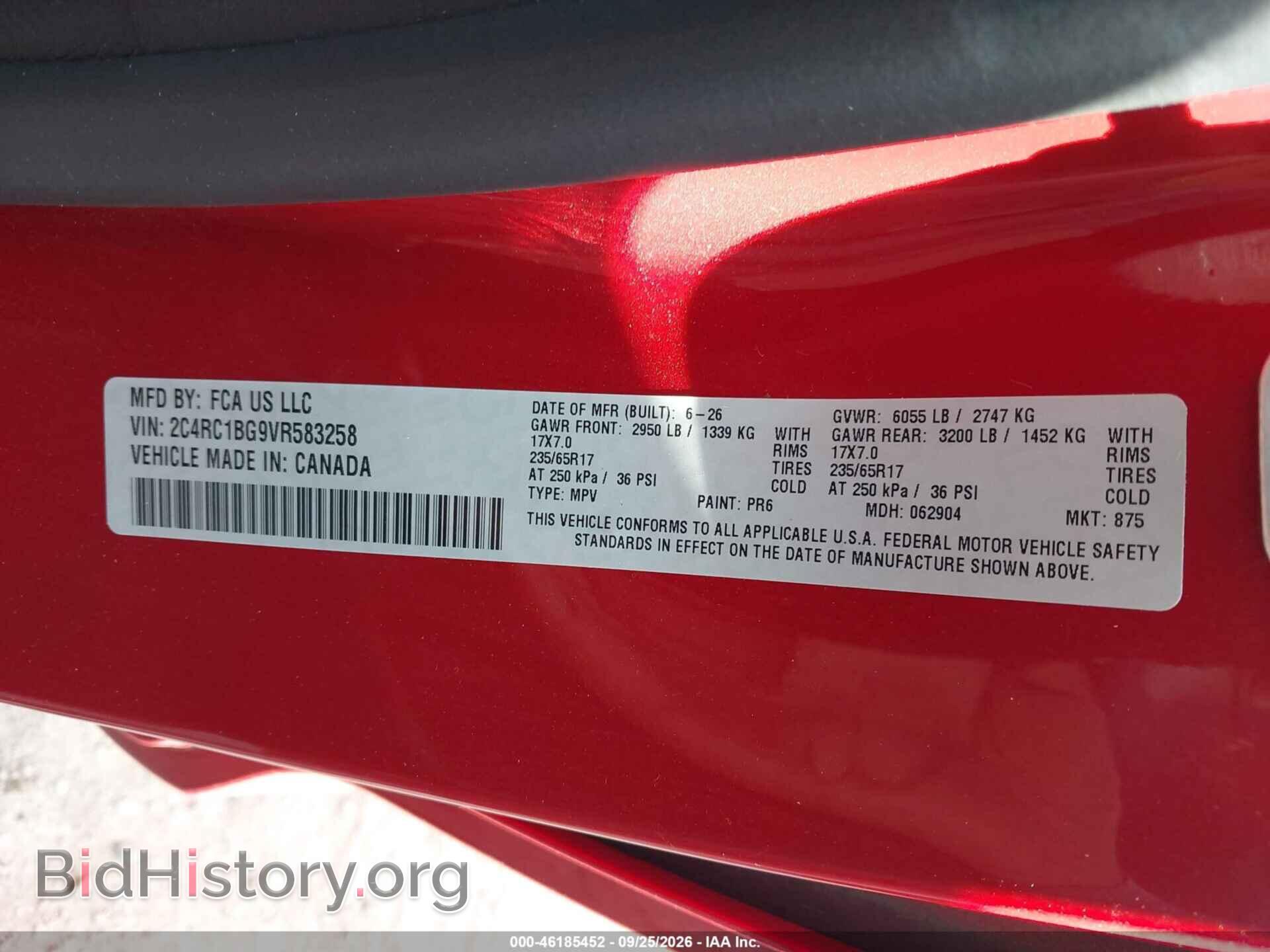 2027 CHRYSLER PACIFICA - VIN: 2C4RC1BG9VR583258 - Photo 9