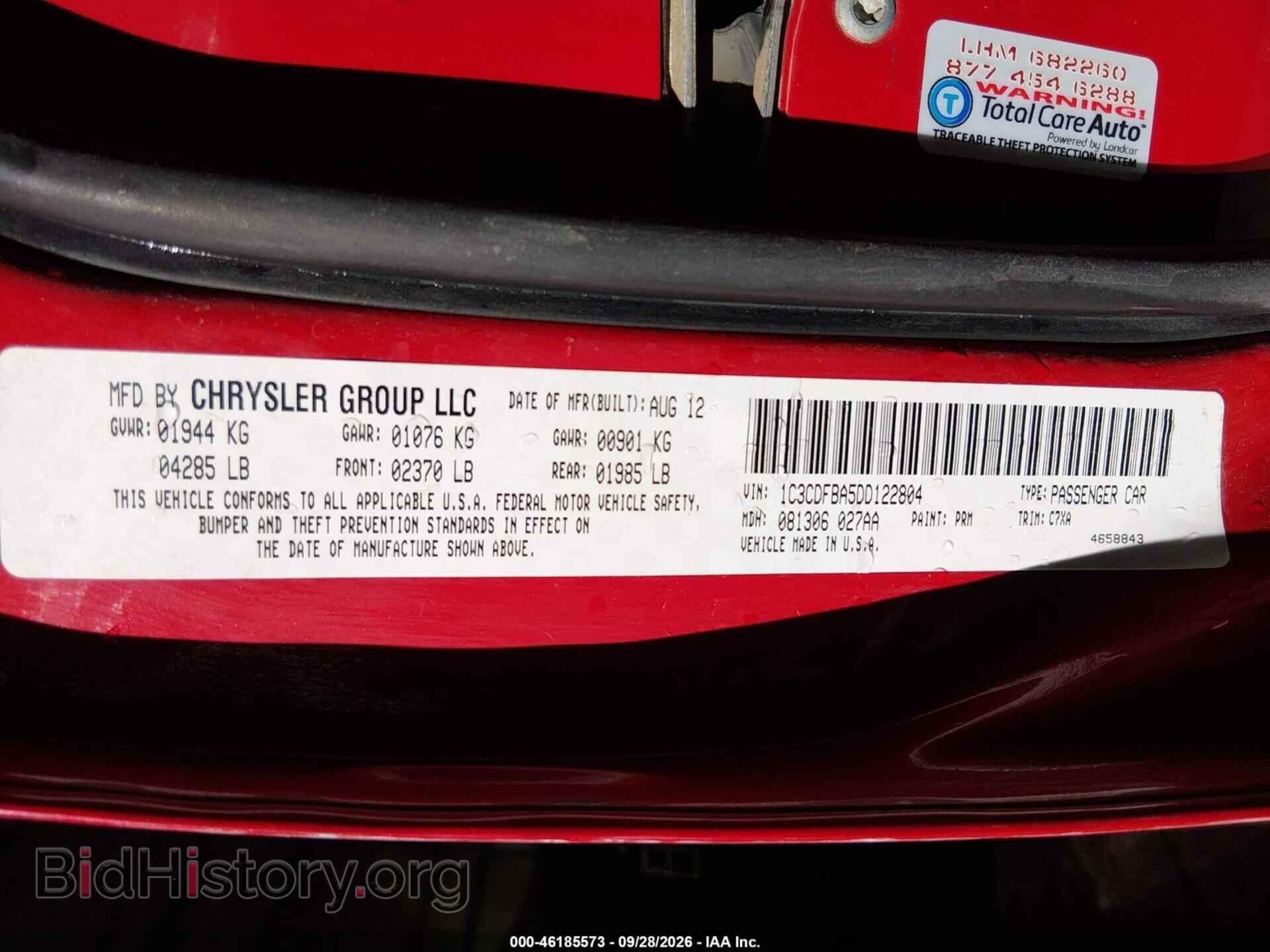 2013 DODGE DART - VIN: 1C3CDFBA5DD122804 - Photo 9