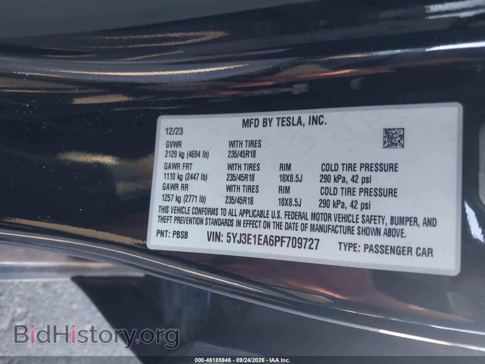 2023 TESLA MODEL 3 - VIN: 5YJ3E1EA6PF709727 - Photo 9