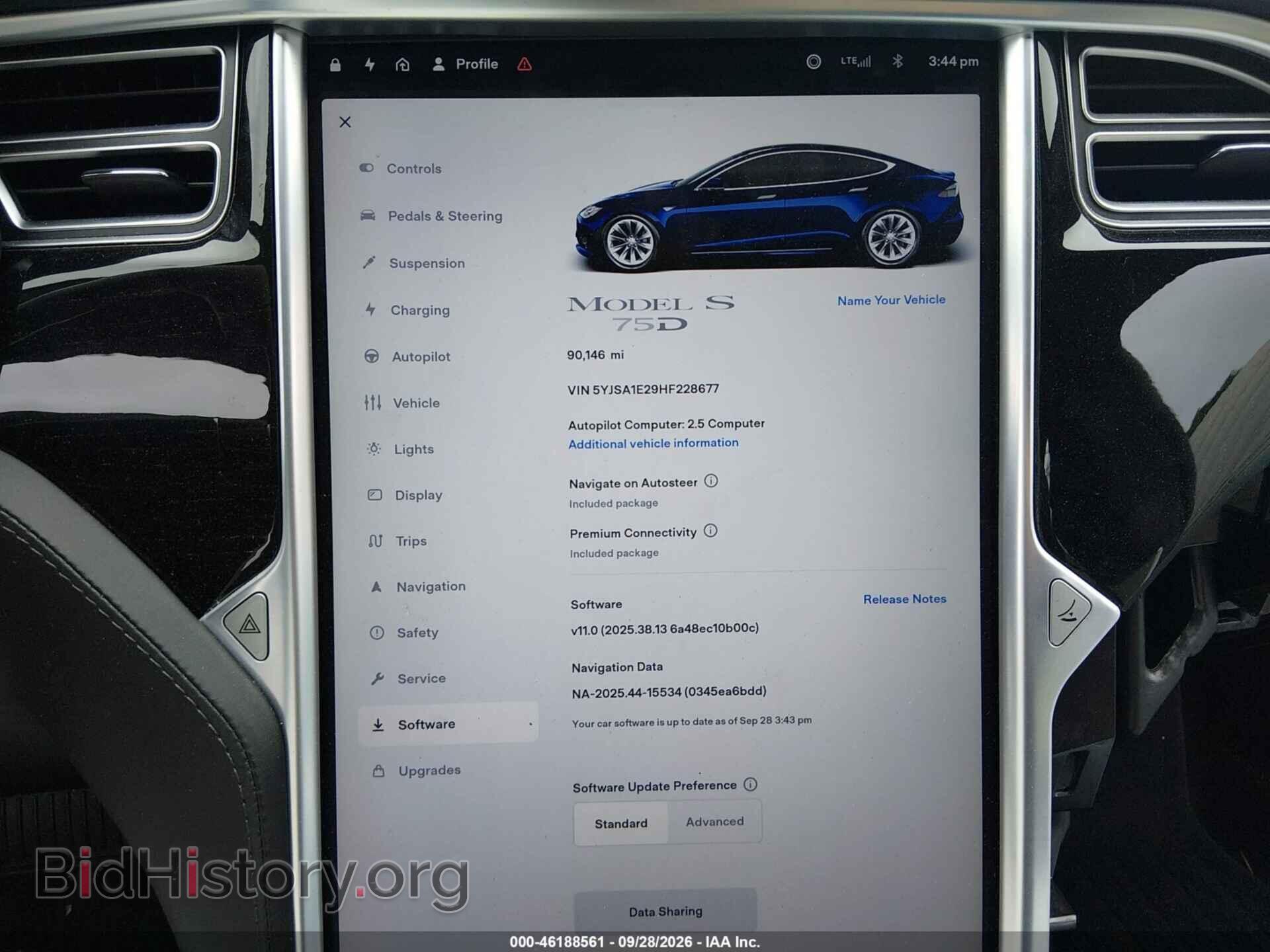 2017 TESLA MODEL S - VIN: 5YJSA1E29HF228677 - Фото 7