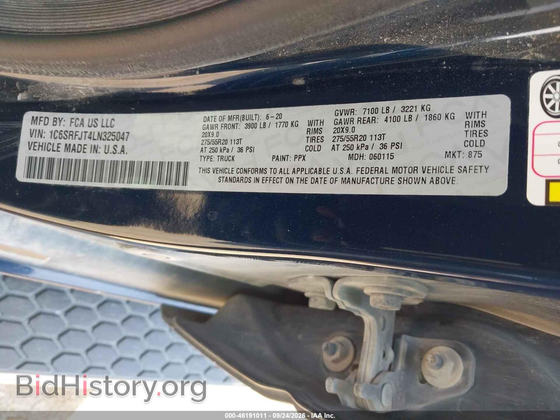 2020 RAM 1500 - VIN: 1C6SRFJT4LN325047 - Фото 9