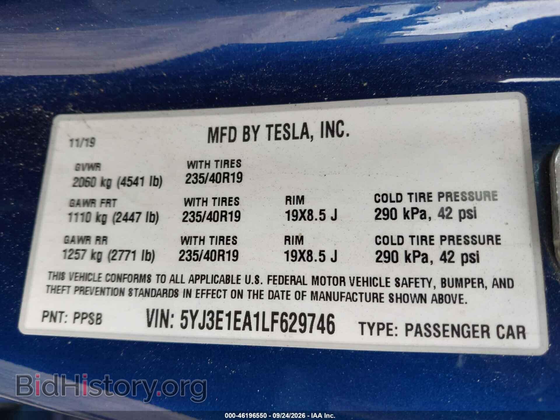 2020 TESLA MODEL 3 - VIN: 5YJ3E1EA1LF629746 - Photo 9