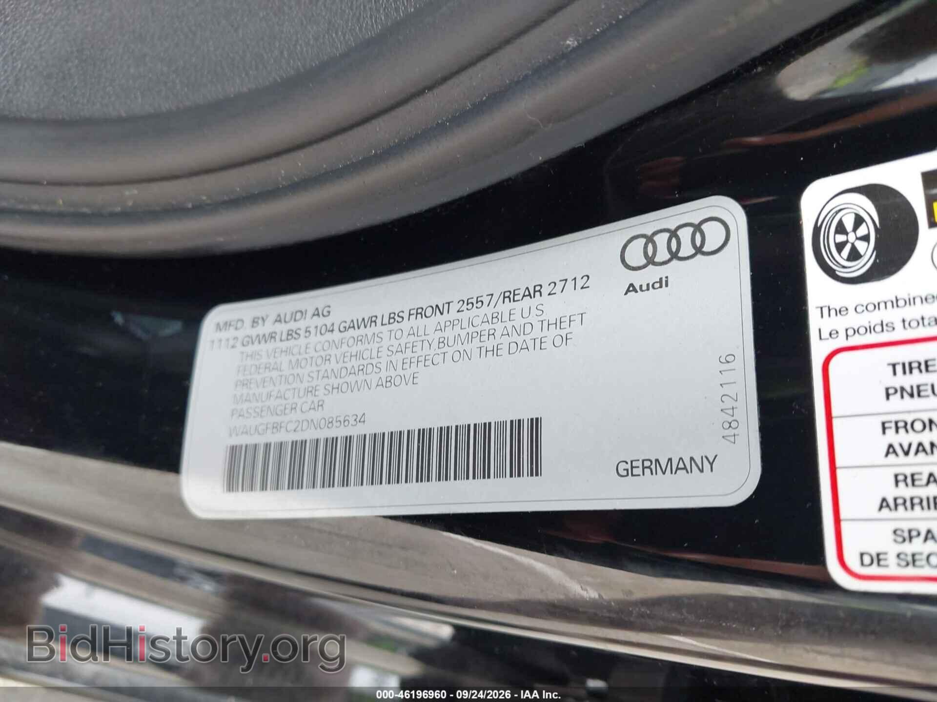 2013 AUDI A6 - VIN: WAUGFBFC2DN085634 - Photo 9