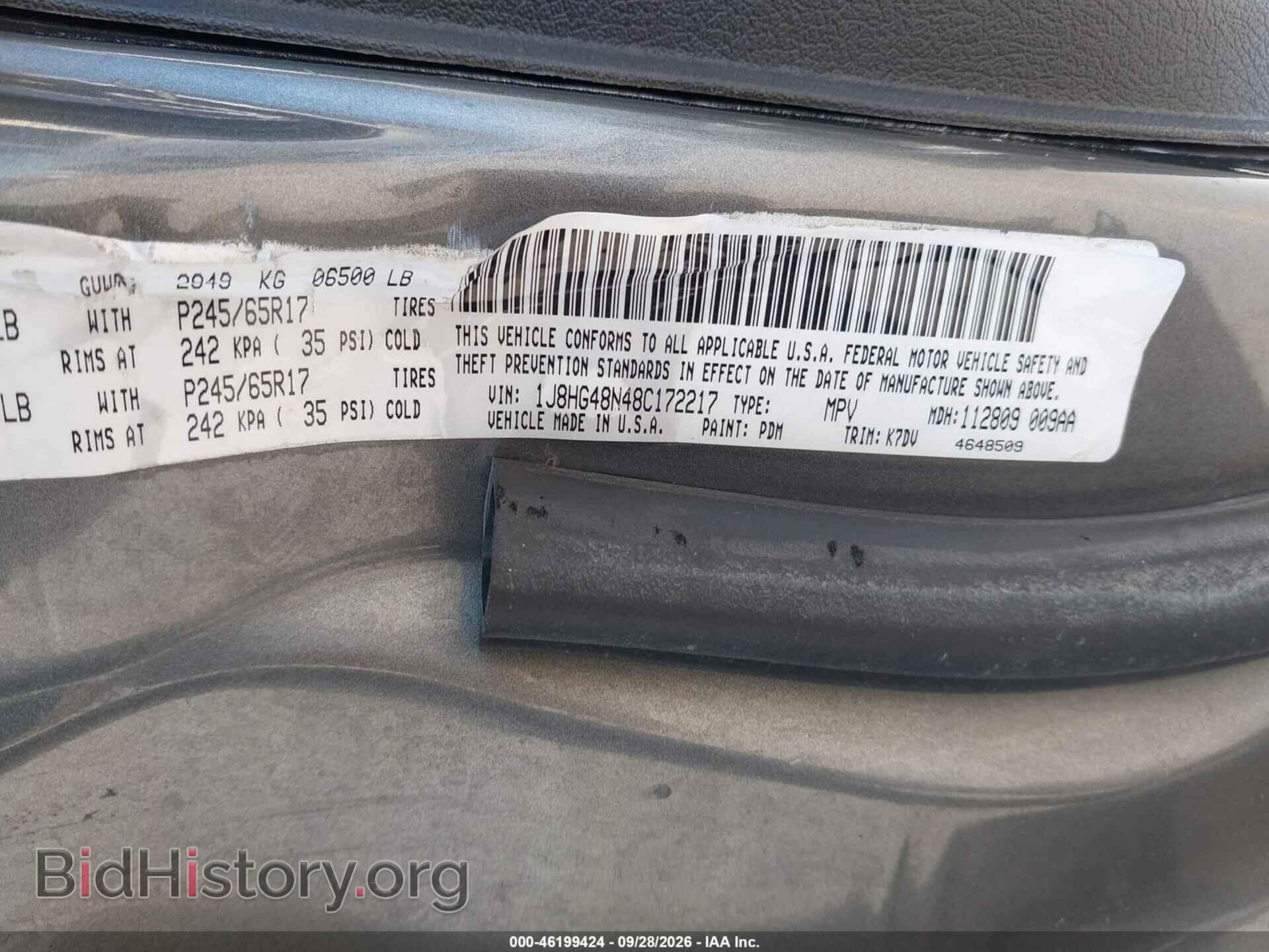 2008 JEEP COMMANDER - VIN: 1J8HG48N48C172217 - Фото 9