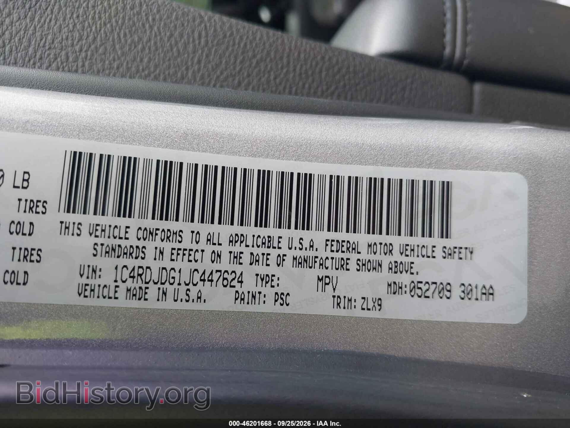 2018 DODGE DURANGO - VIN: 1C4RDJDG1JC447624 - Photo 9
