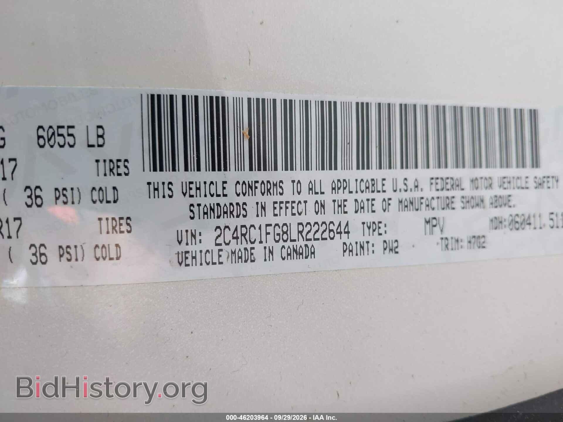 2020 CHRYSLER PACIFICA - VIN: 2C4RC1FG8LR222644 - Photo 9