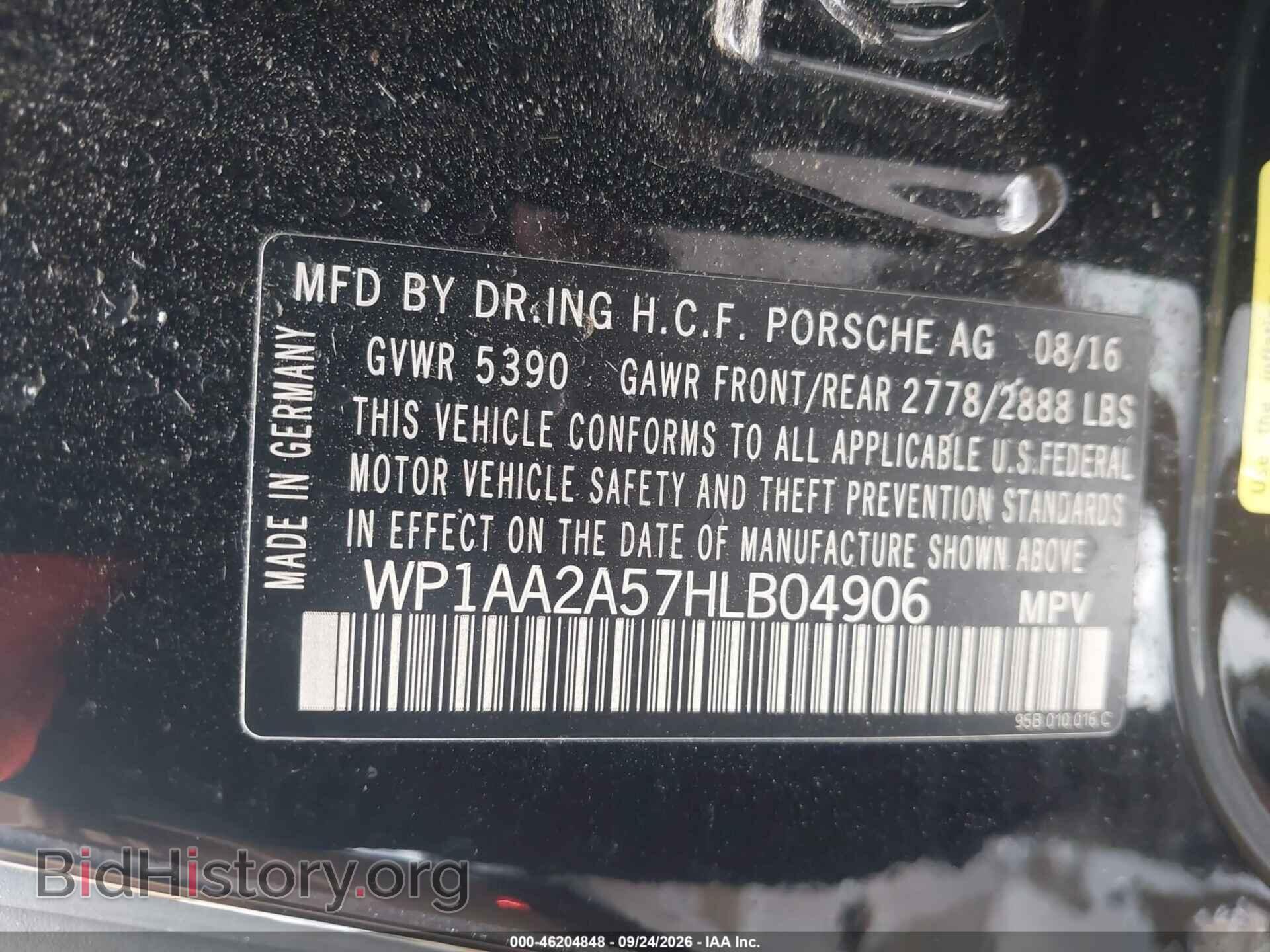 2017 PORSCHE MACAN - VIN: WP1AA2A57HLB04906 - Photo 9