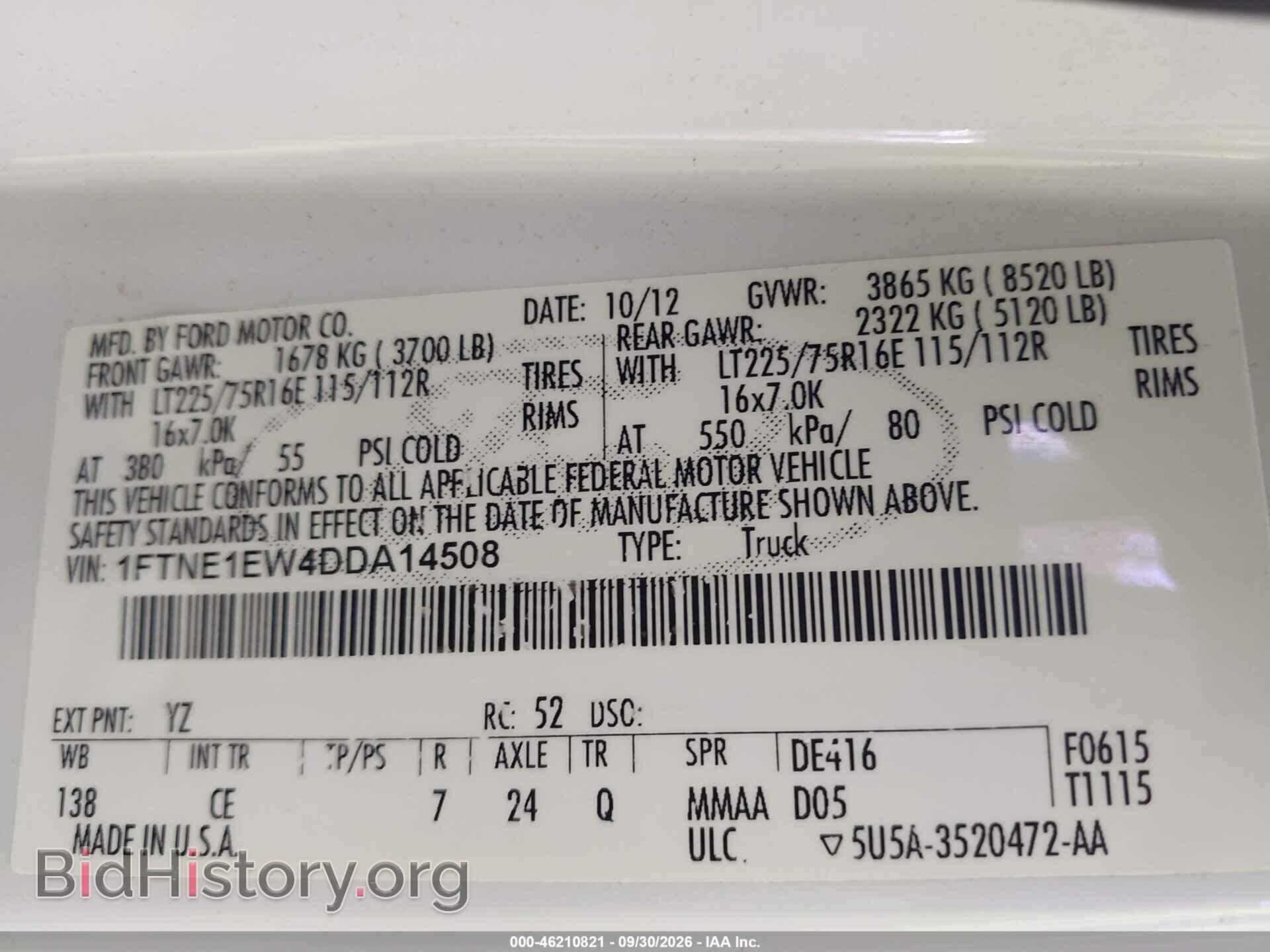 2013 FORD E-150 - VIN: 1FTNE1EW4DDA14508 - Photo 9
