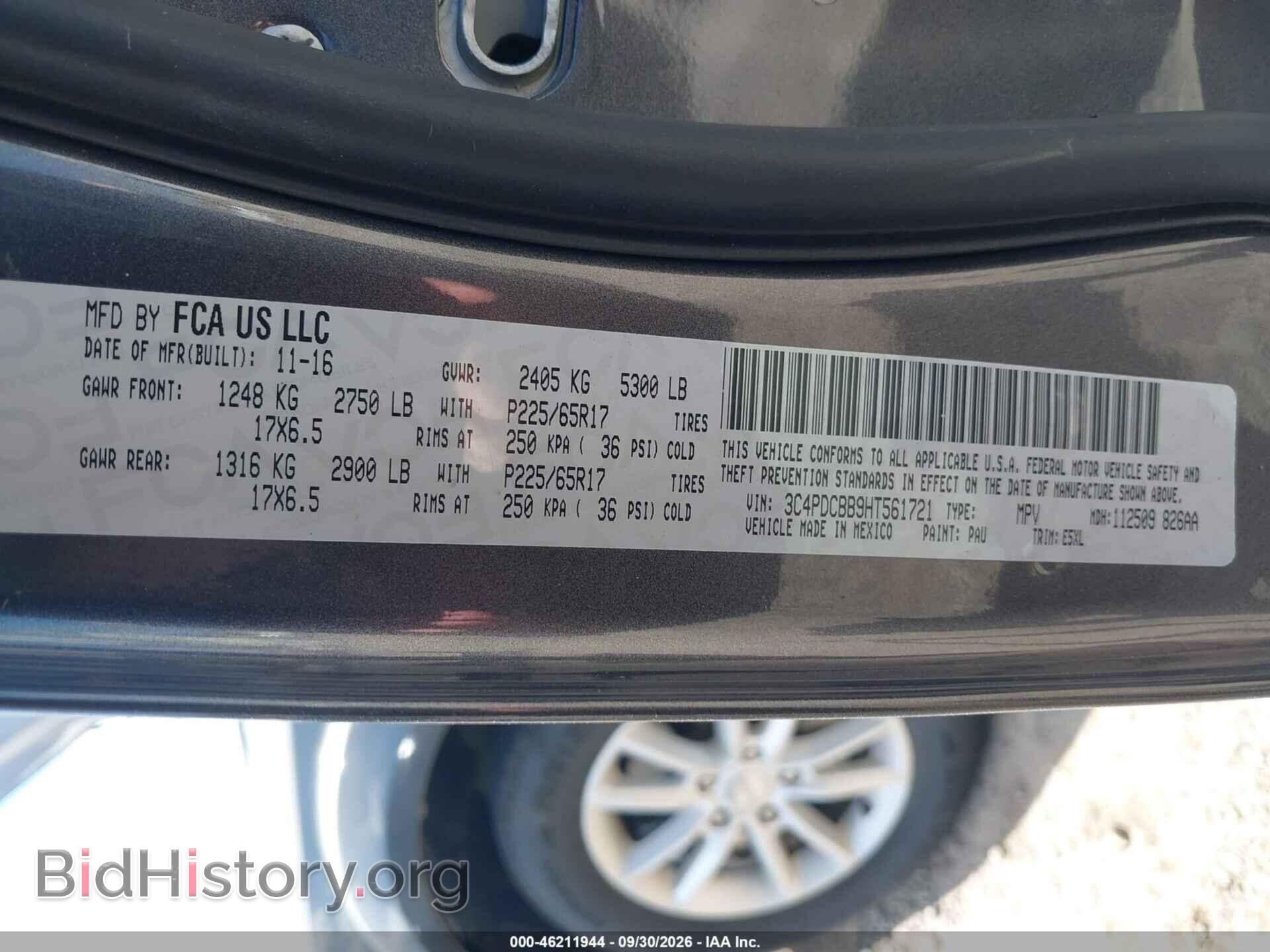 2017 DODGE JOURNEY - VIN: 3C4PDCBB9HT561721 - Photo 9