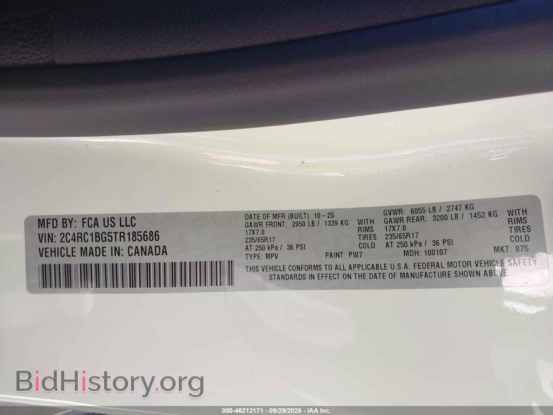 2026 CHRYSLER PACIFICA - VIN: 2C4RC1BG5TR185686 - Photo 9