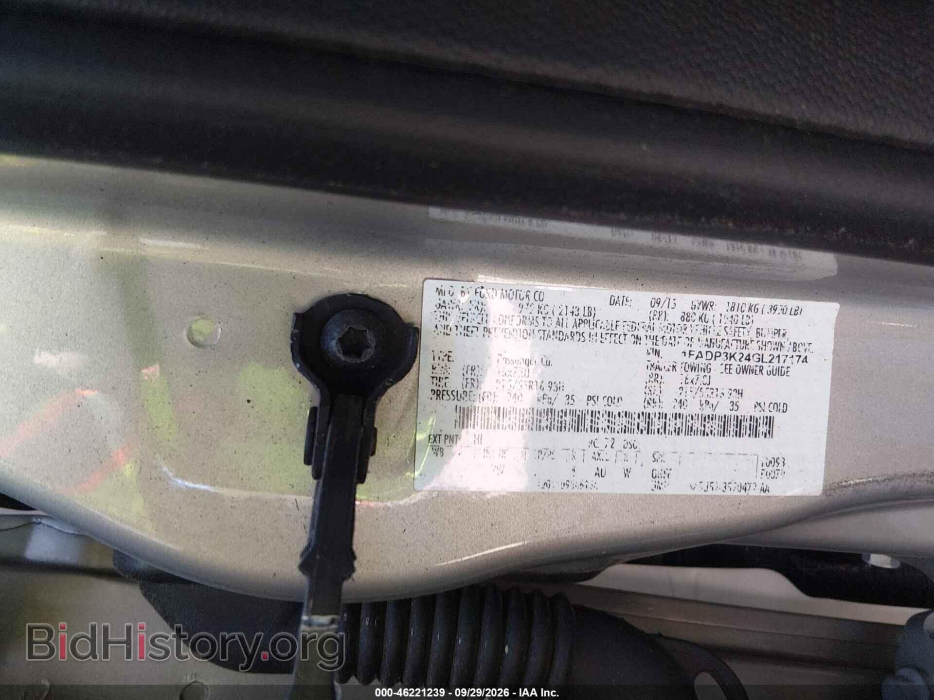 2016 FORD FOCUS - VIN: 1FADP3K24GL217174 - Фото 9