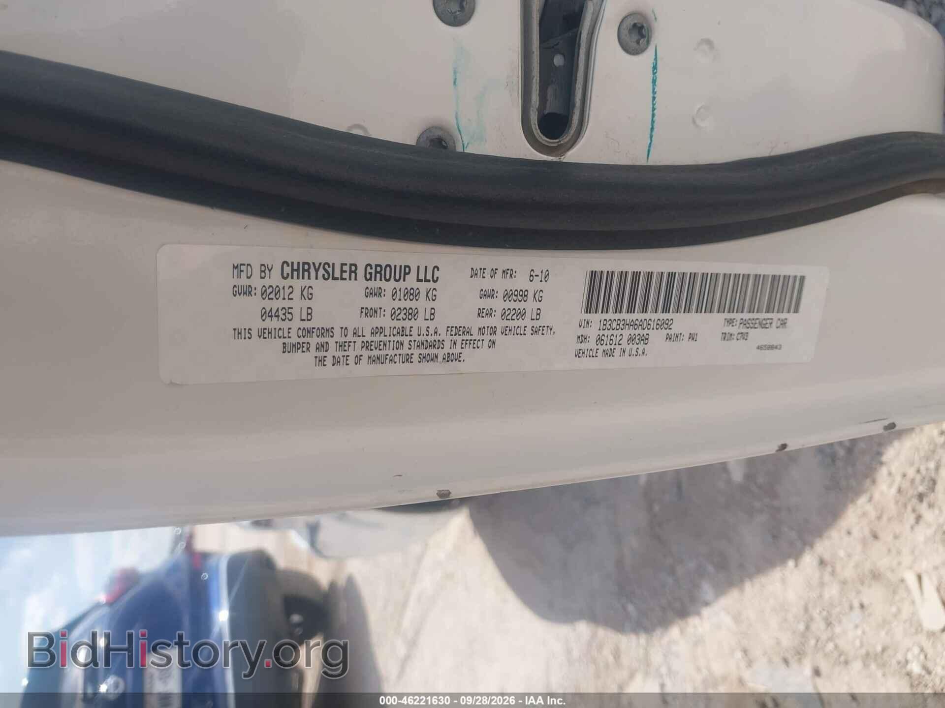 2010 DODGE CALIBER - VIN: 1B3CB3HA6AD616092 - Photo 9