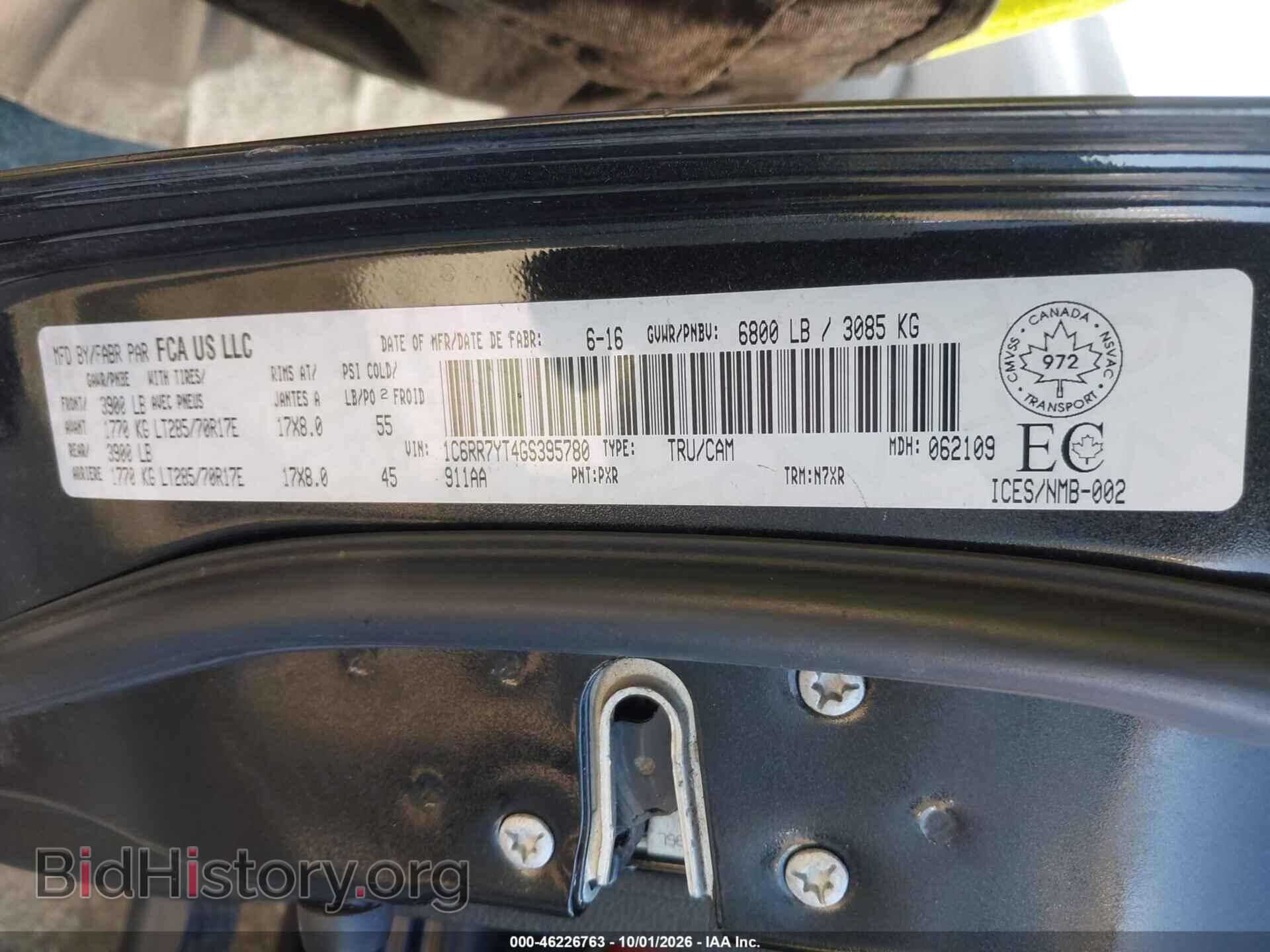 2016 RAM 1500 - VIN: 1C6RR7YT4GS395780 - Photo 9