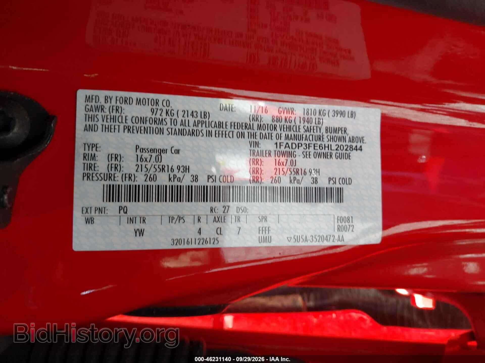 2017 FORD FOCUS - VIN: 1FADP3FE6HL202844 - Фото 9
