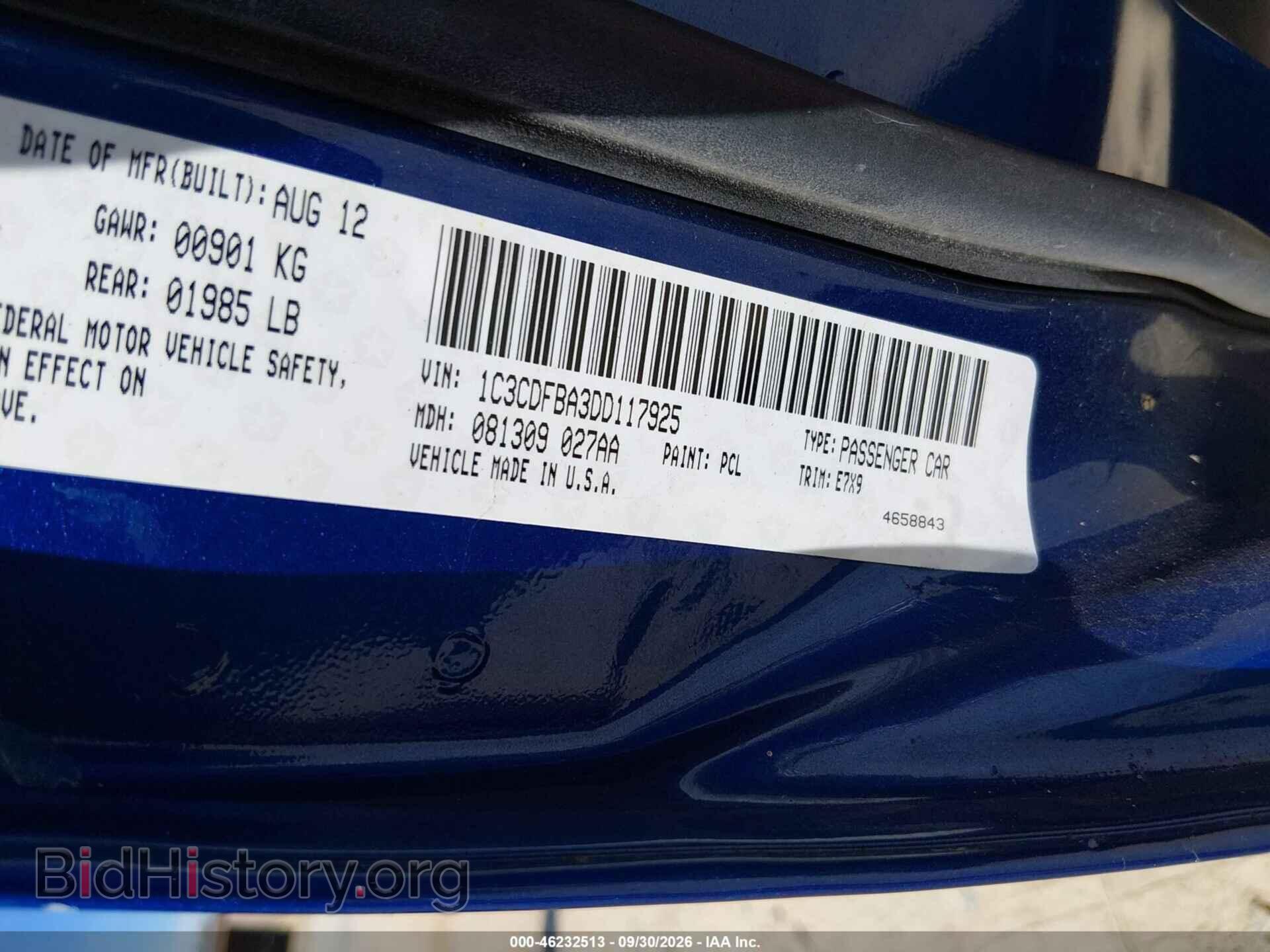 2013 DODGE DART - VIN: 1C3CDFBA3DD117925 - Photo 9
