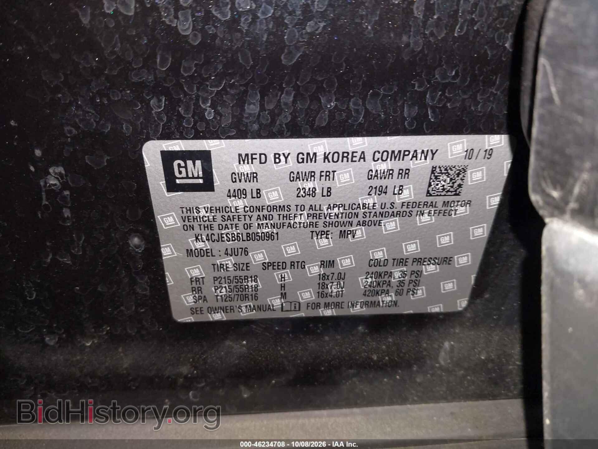 2020 Buick ENCORE (VIN KL4CJESB6LB050961) — photo 9 of 18