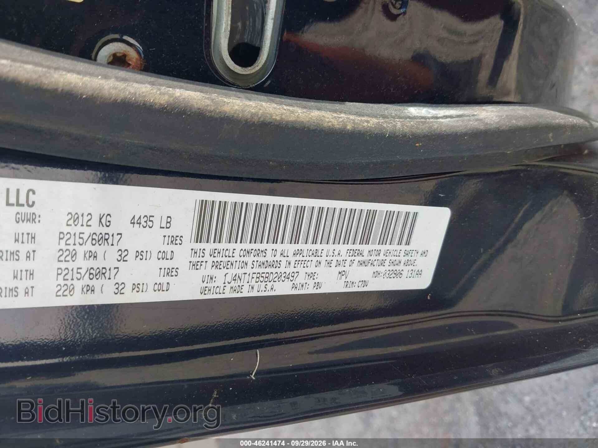 2011 JEEP COMPASS - VIN: 1J4NT1FB5BD203497 - Photo 9