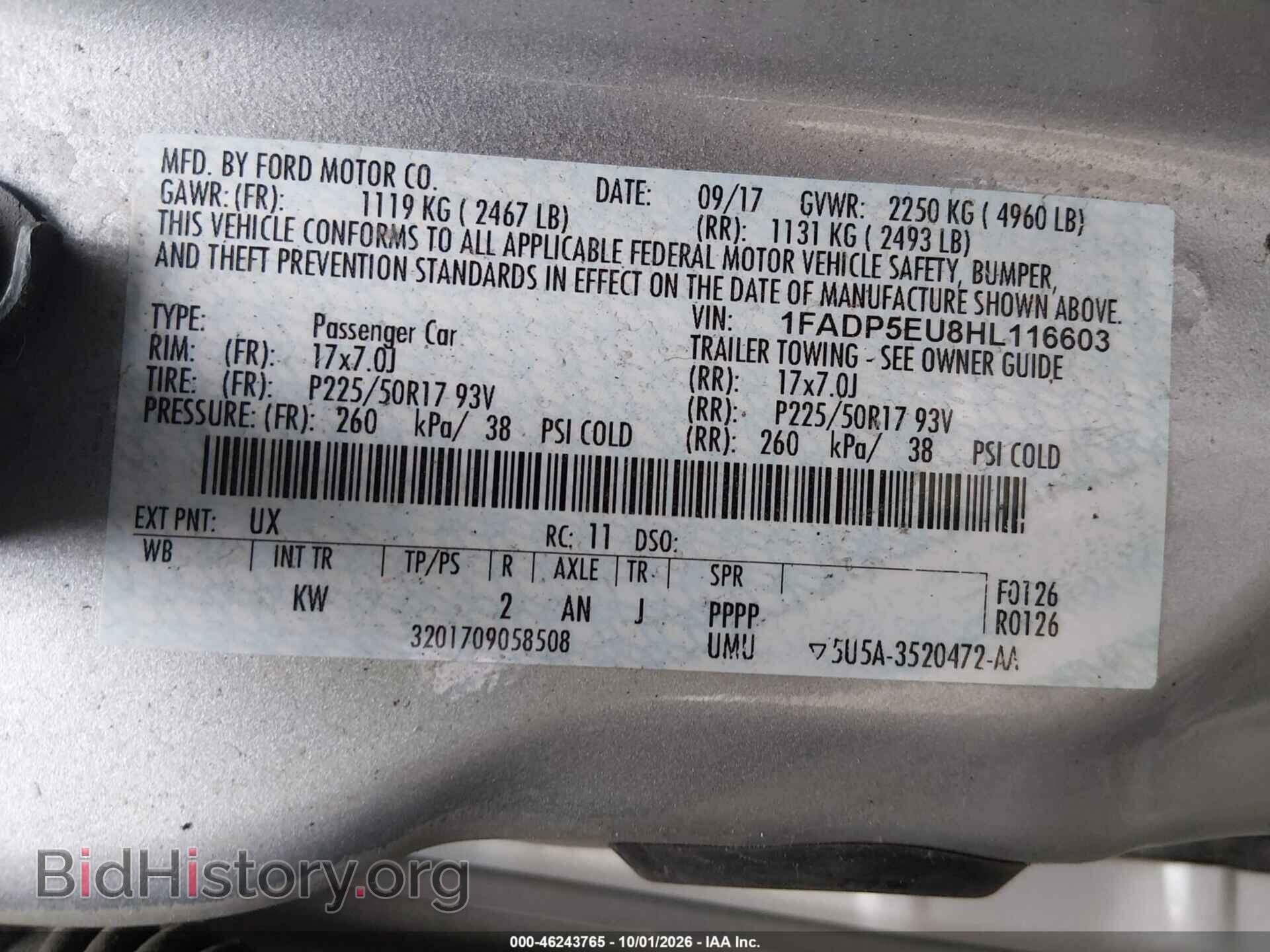 2017 FORD C-MAX ENERGI - VIN: 1FADP5EU8HL116603 - Photo 9
