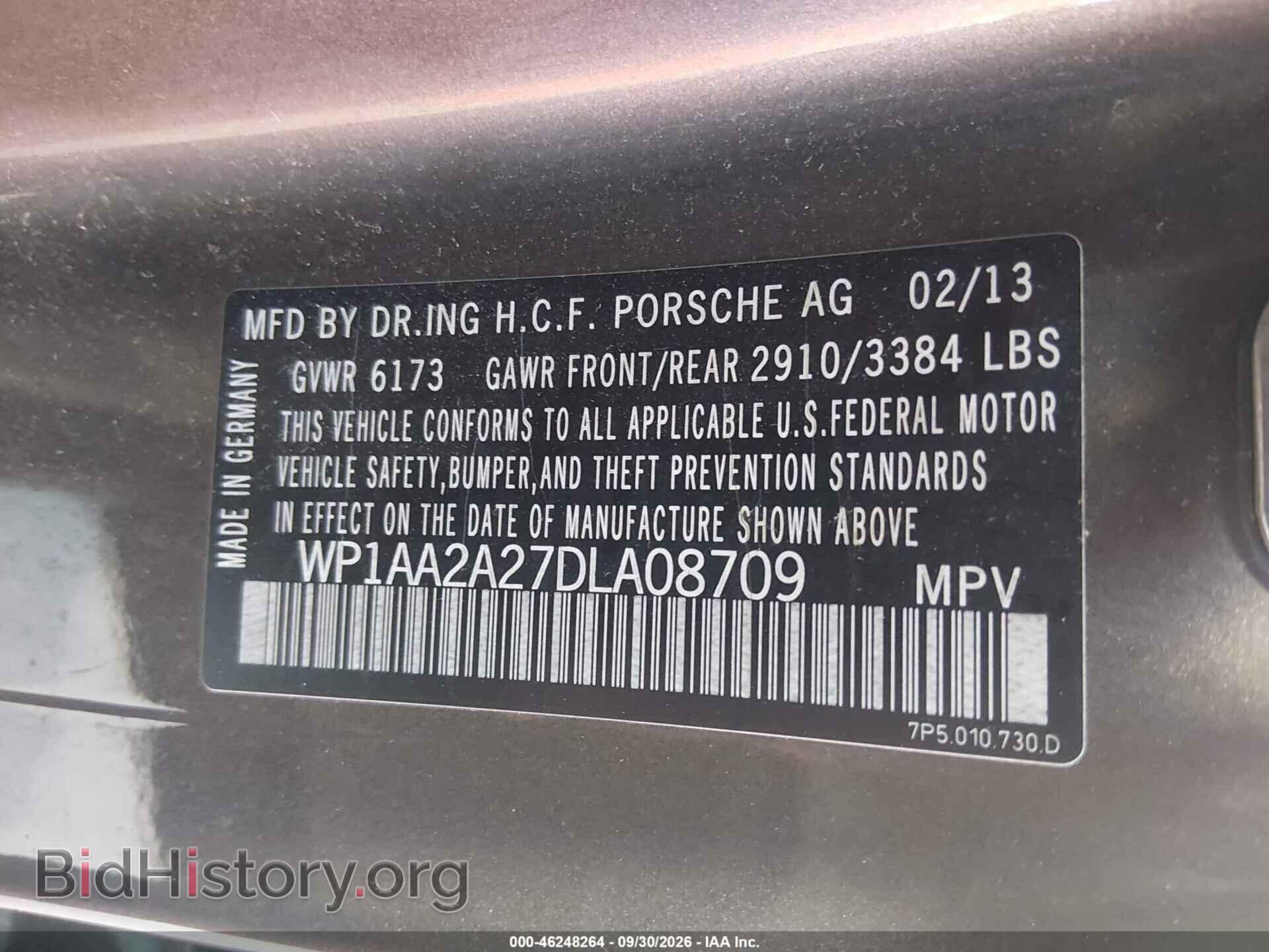 2013 PORSCHE CAYENNE - VIN: WP1AA2A27DLA08709 - Photo 9