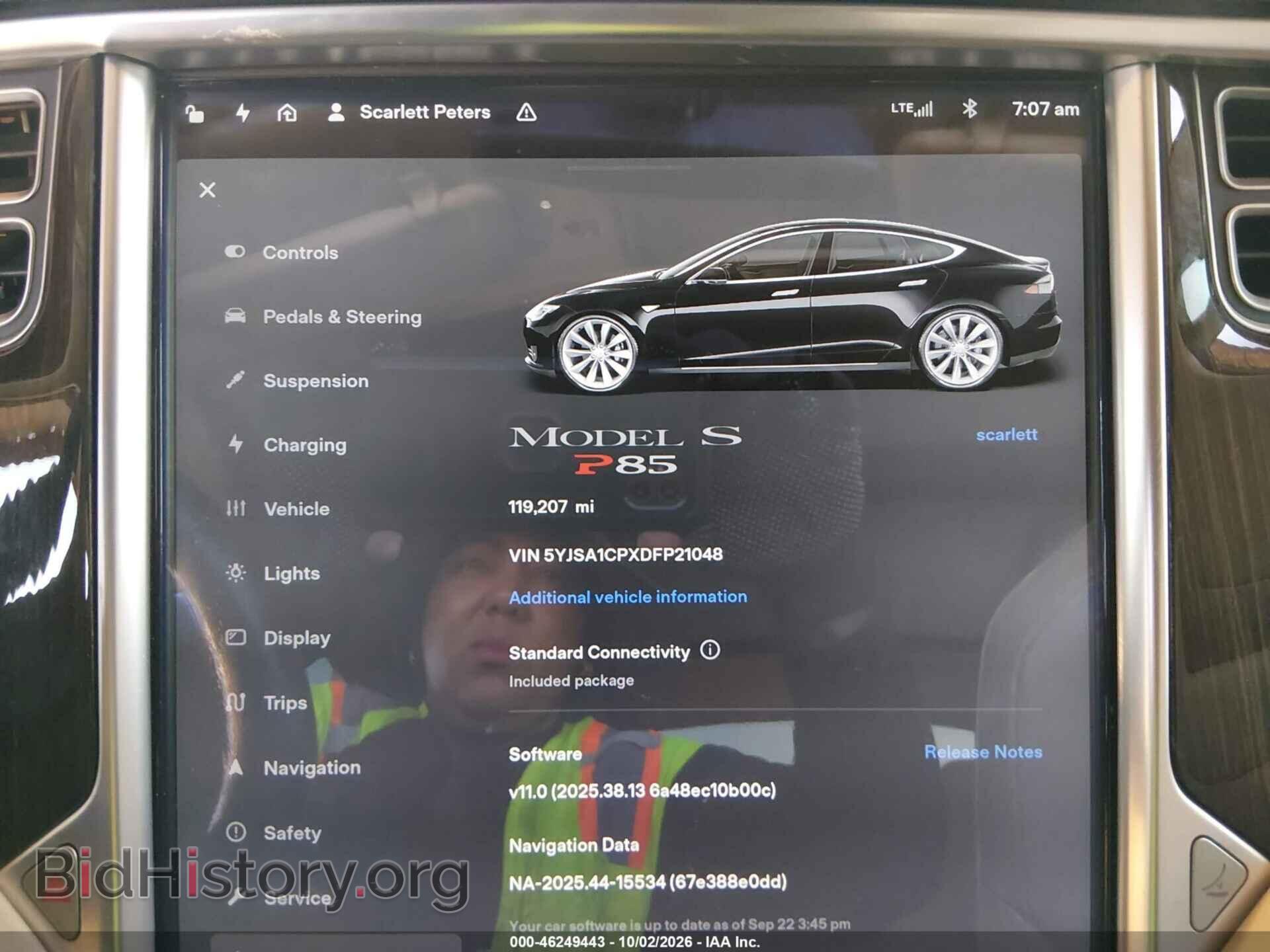 2013 TESLA MODEL S - VIN: 5YJSA1CPXDFP21048 - Photo 7