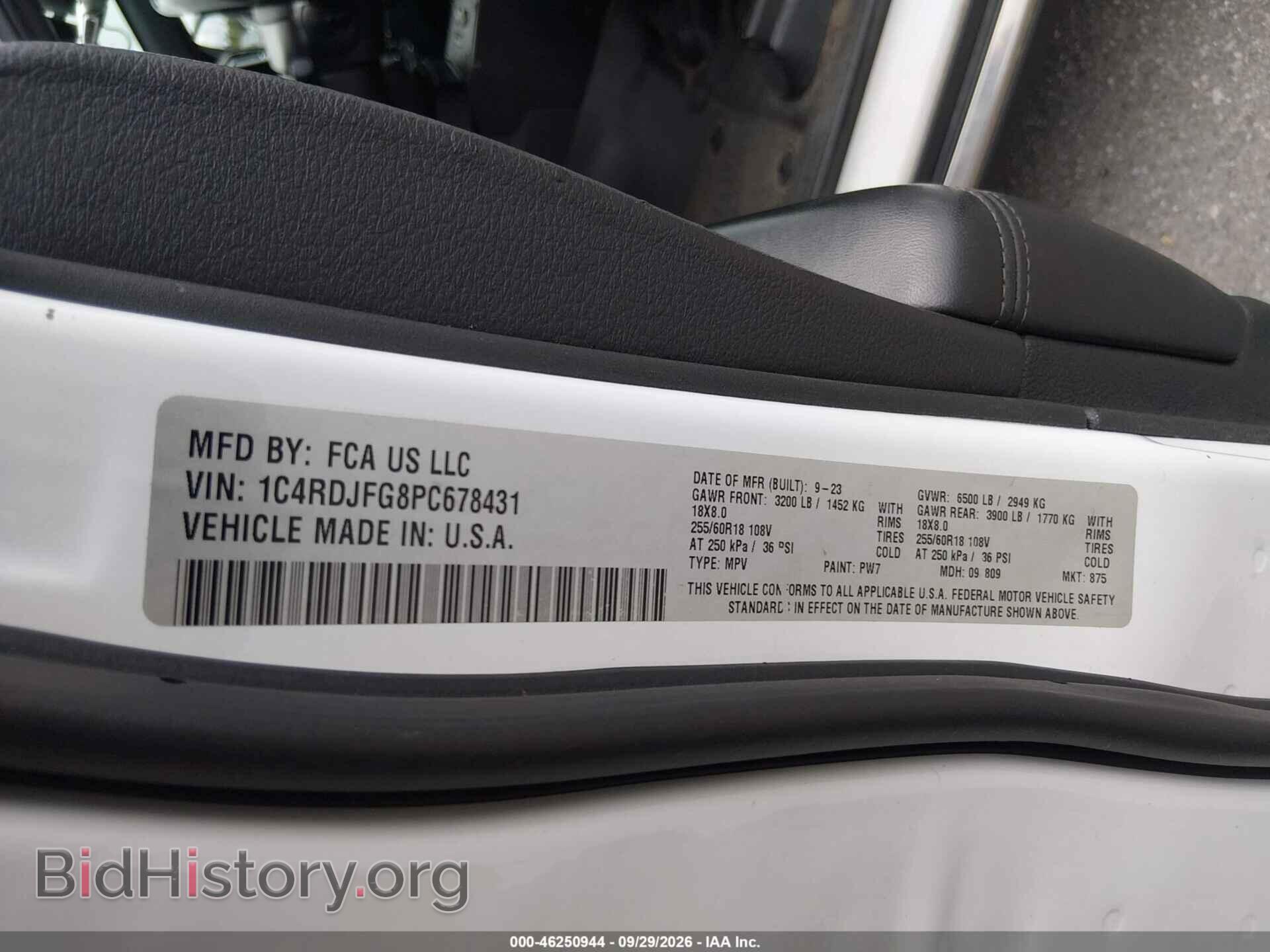 2023 DODGE DURANGO - VIN: 1C4RDJFG8PC678431 - Photo 9