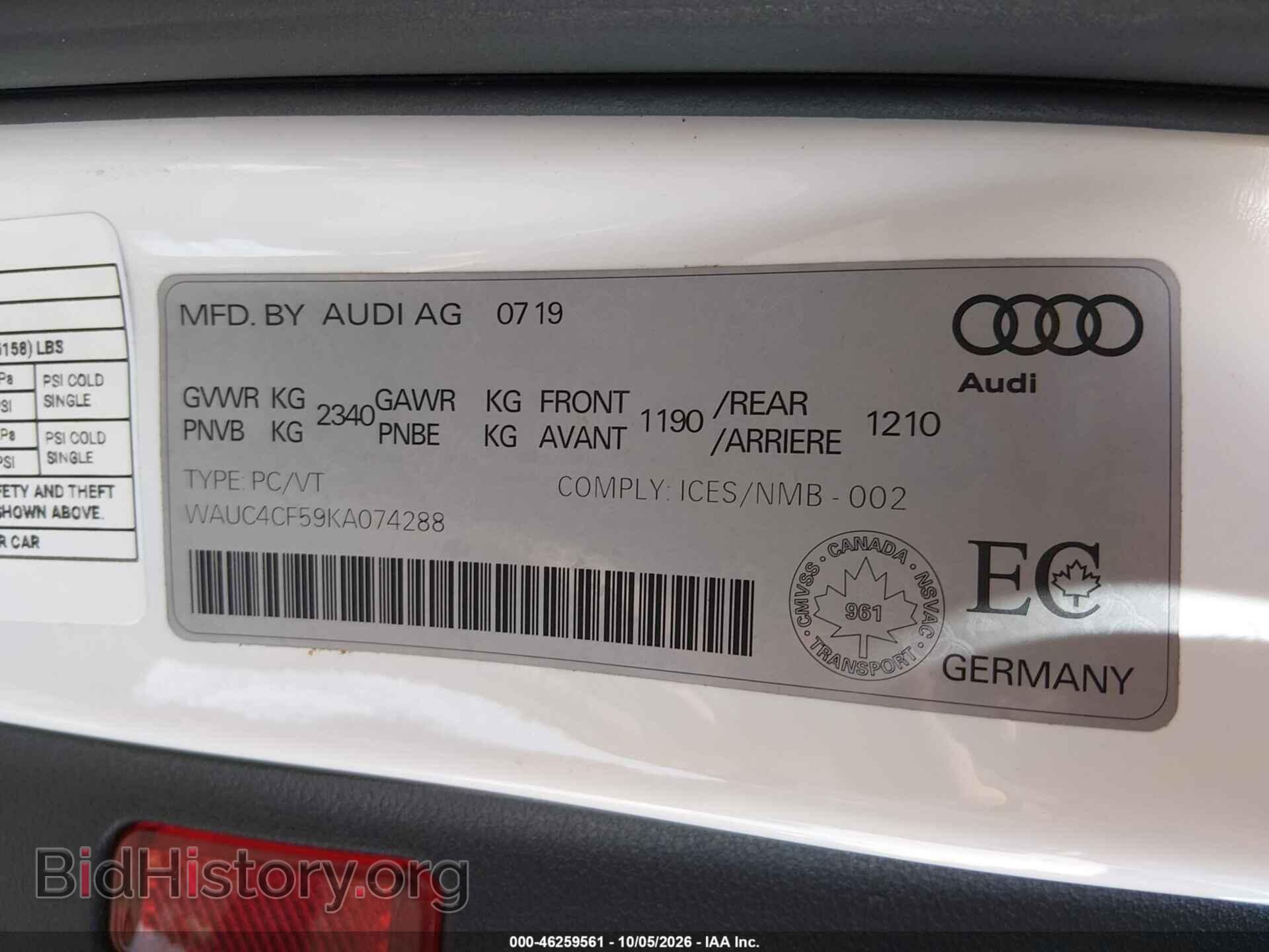2019 AUDI S5 - VIN: WAUC4CF59KA074288 - Photo 9