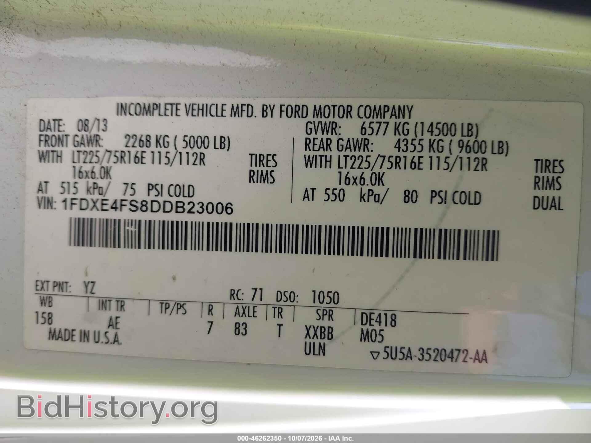 2013 FORD E-450 CUTAWAY - VIN: 1FDXE4FS8DDB23006 - Photo 8