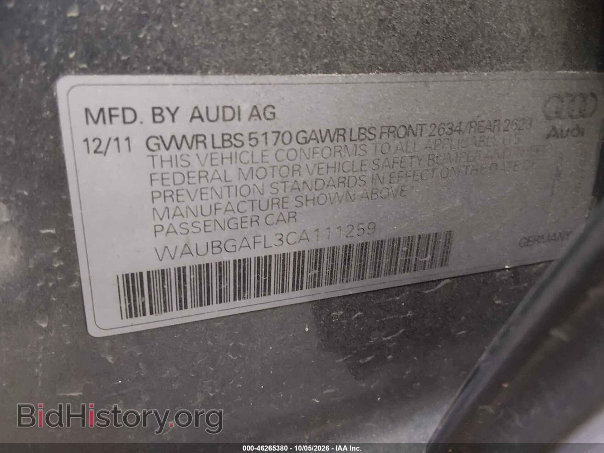 2012 AUDI S4 - VIN: WAUBGAFL3CA111259 - Photo 9