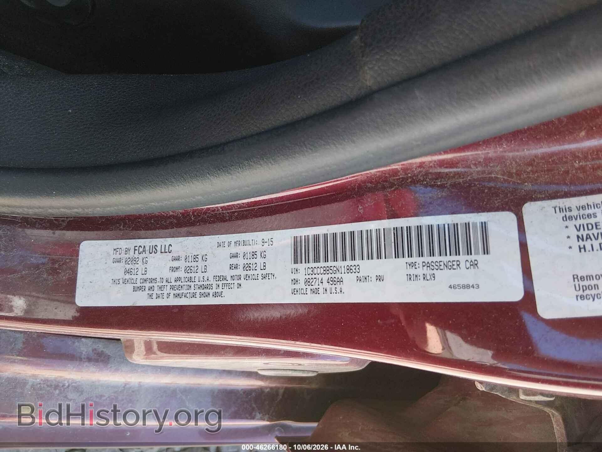 2016 CHRYSLER 200 - VIN: 1C3CCCBB5GN118633 - Photo 9