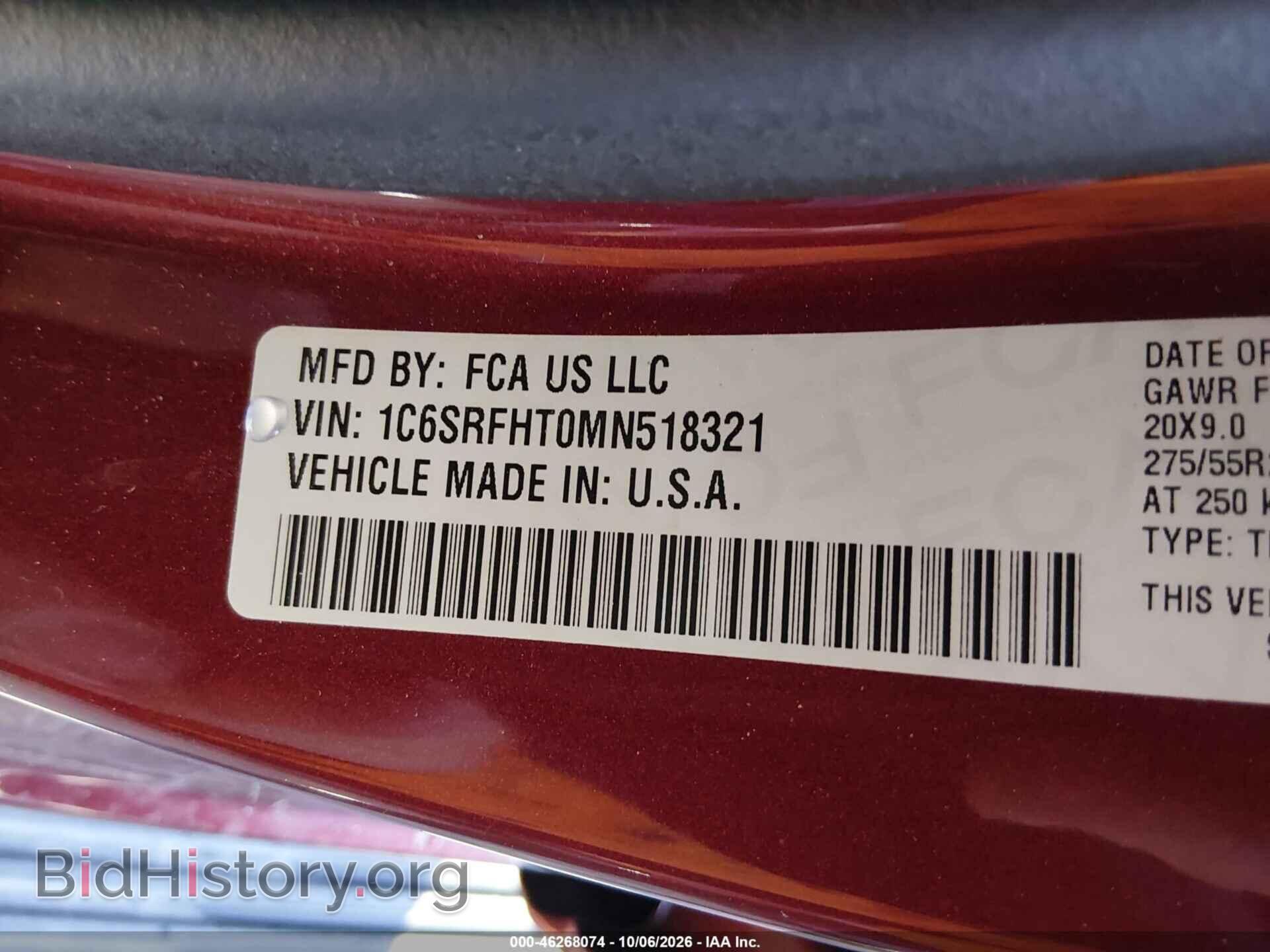 2021 RAM 1500 - VIN: 1C6SRFHT0MN518321 - Photo 9
