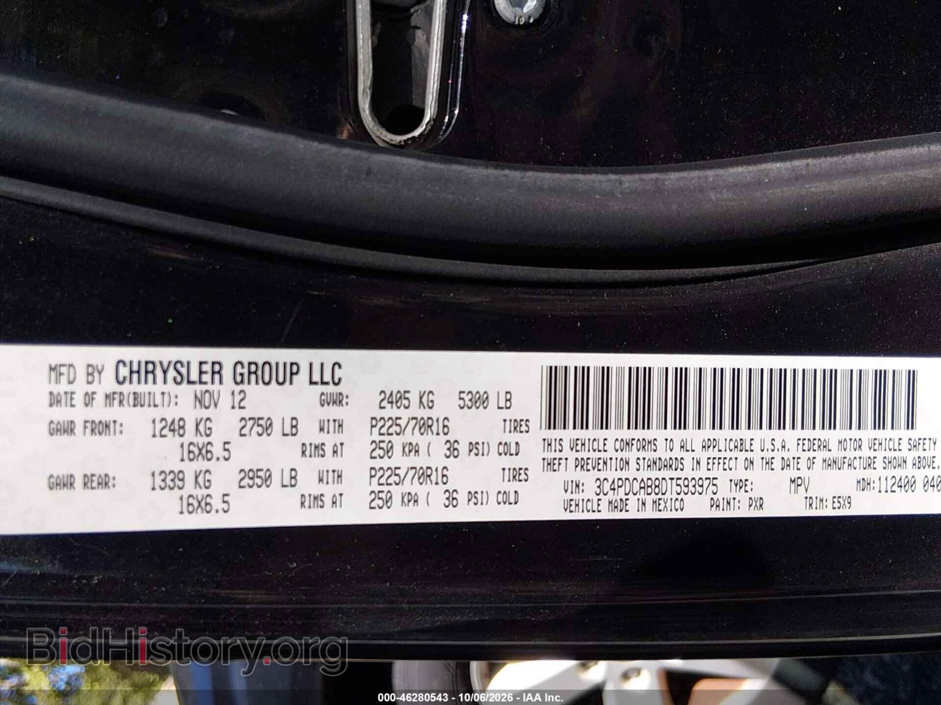 2013 DODGE JOURNEY - VIN: 3C4PDCAB8DT593975 - Фото 9