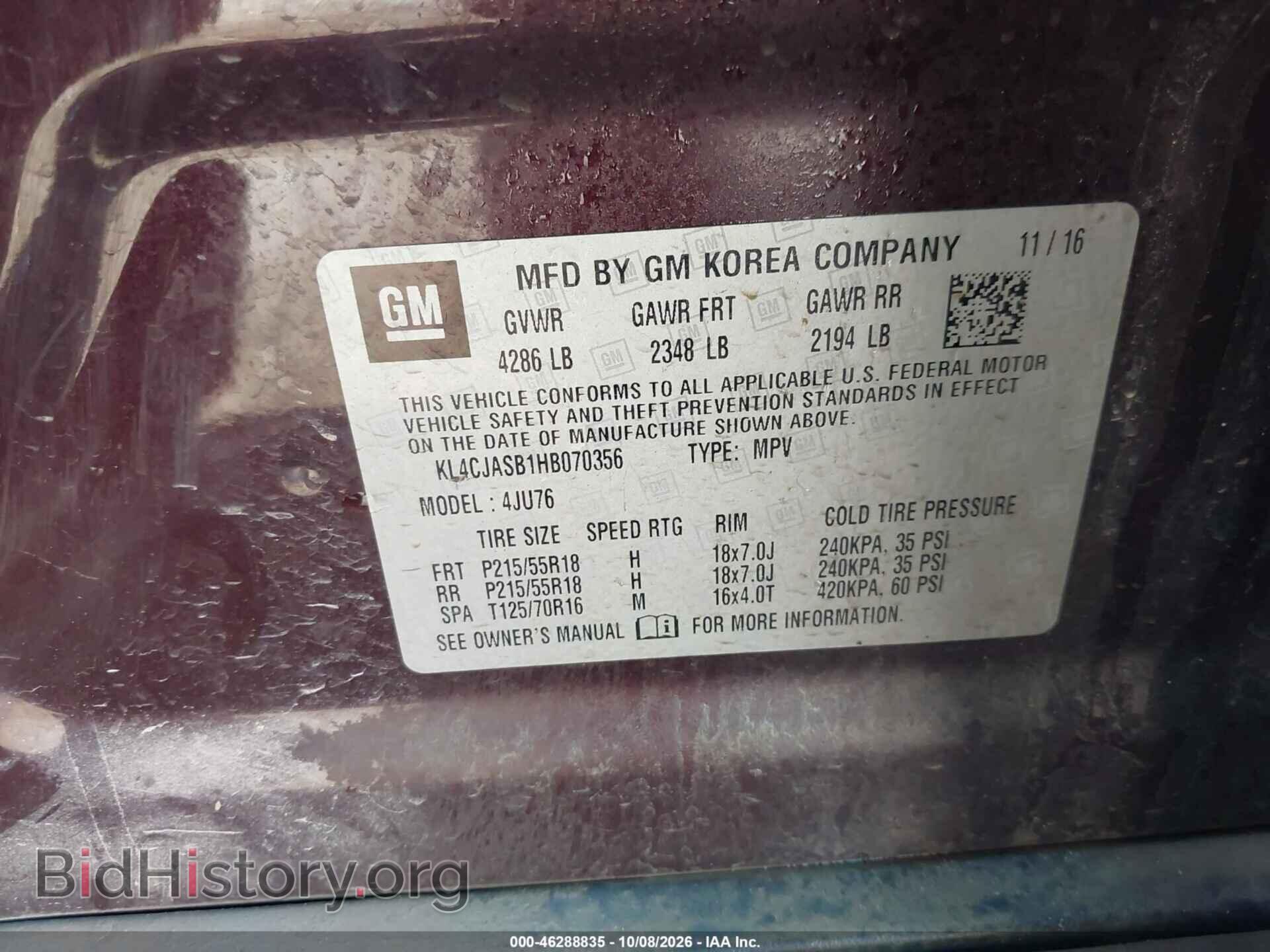 2017 BUICK ENCORE - VIN: KL4CJASB1HB070356 - Photo 9