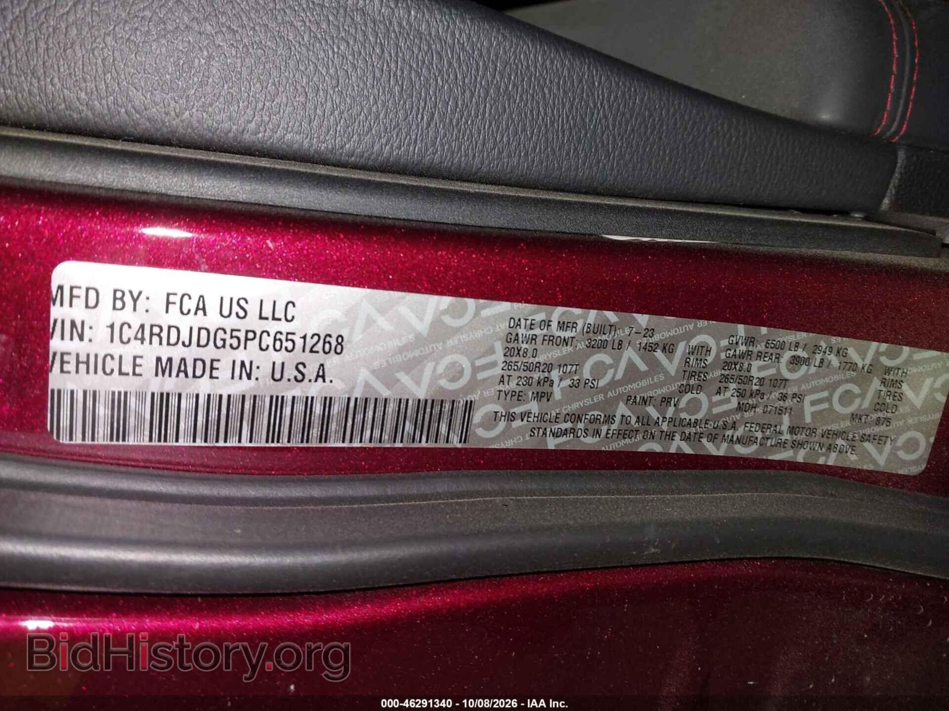 2023 DODGE DURANGO - VIN: 1C4RDJDG5PC651268 - Photo 9