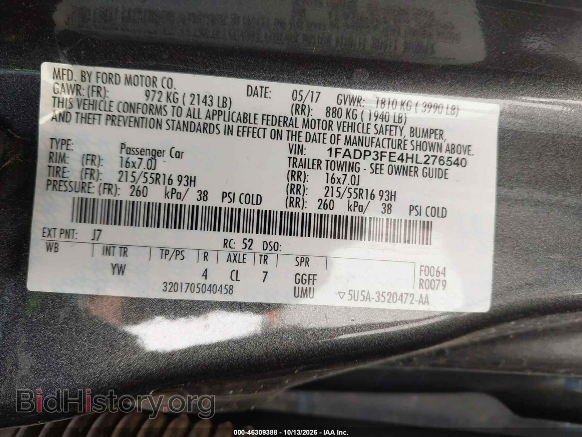 2017 FORD FOCUS - VIN: 1FADP3FE4HL276540 - Photo 9