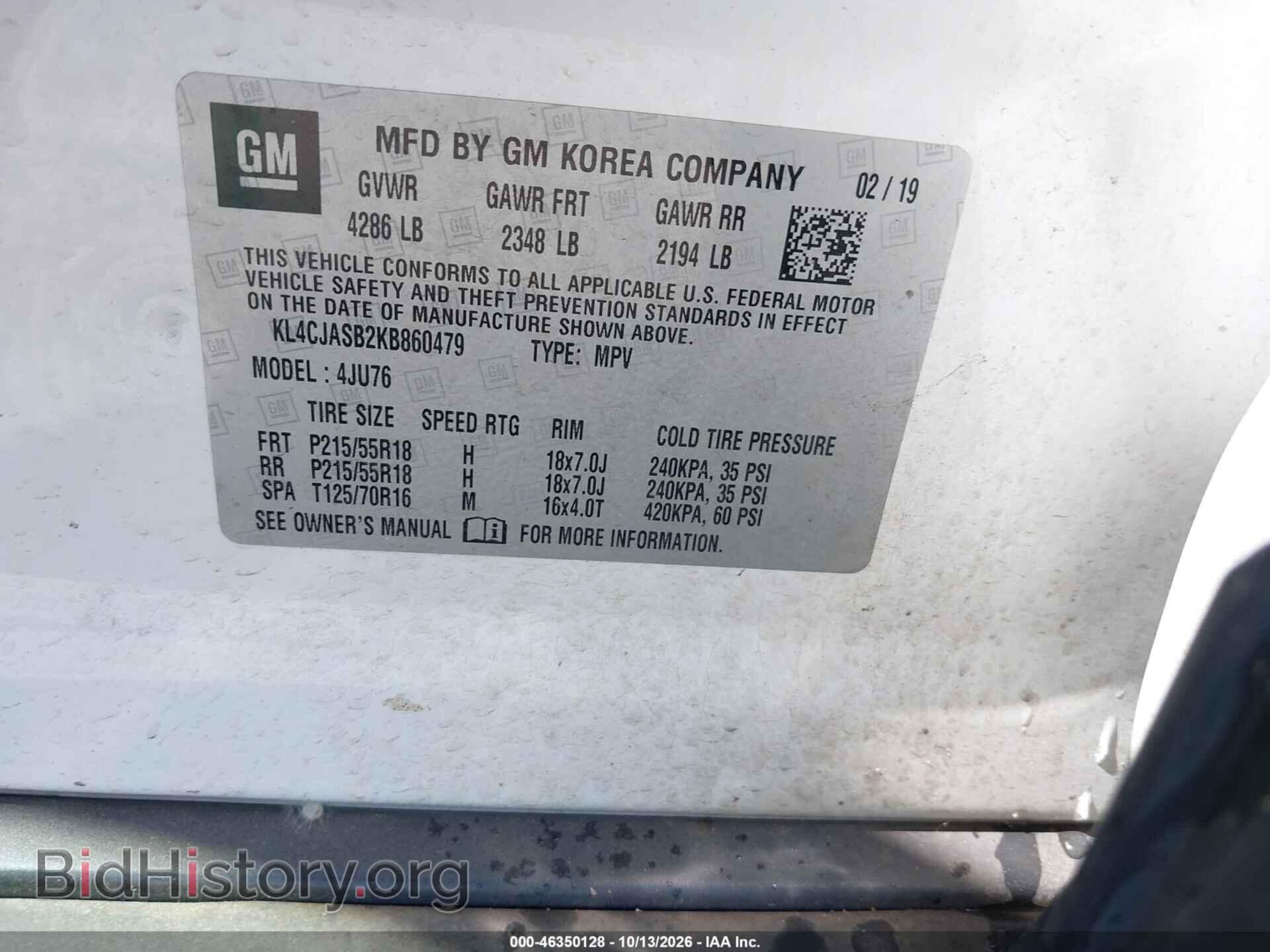 2019 BUICK ENCORE - VIN: KL4CJASB2KB860479 - Photo 9