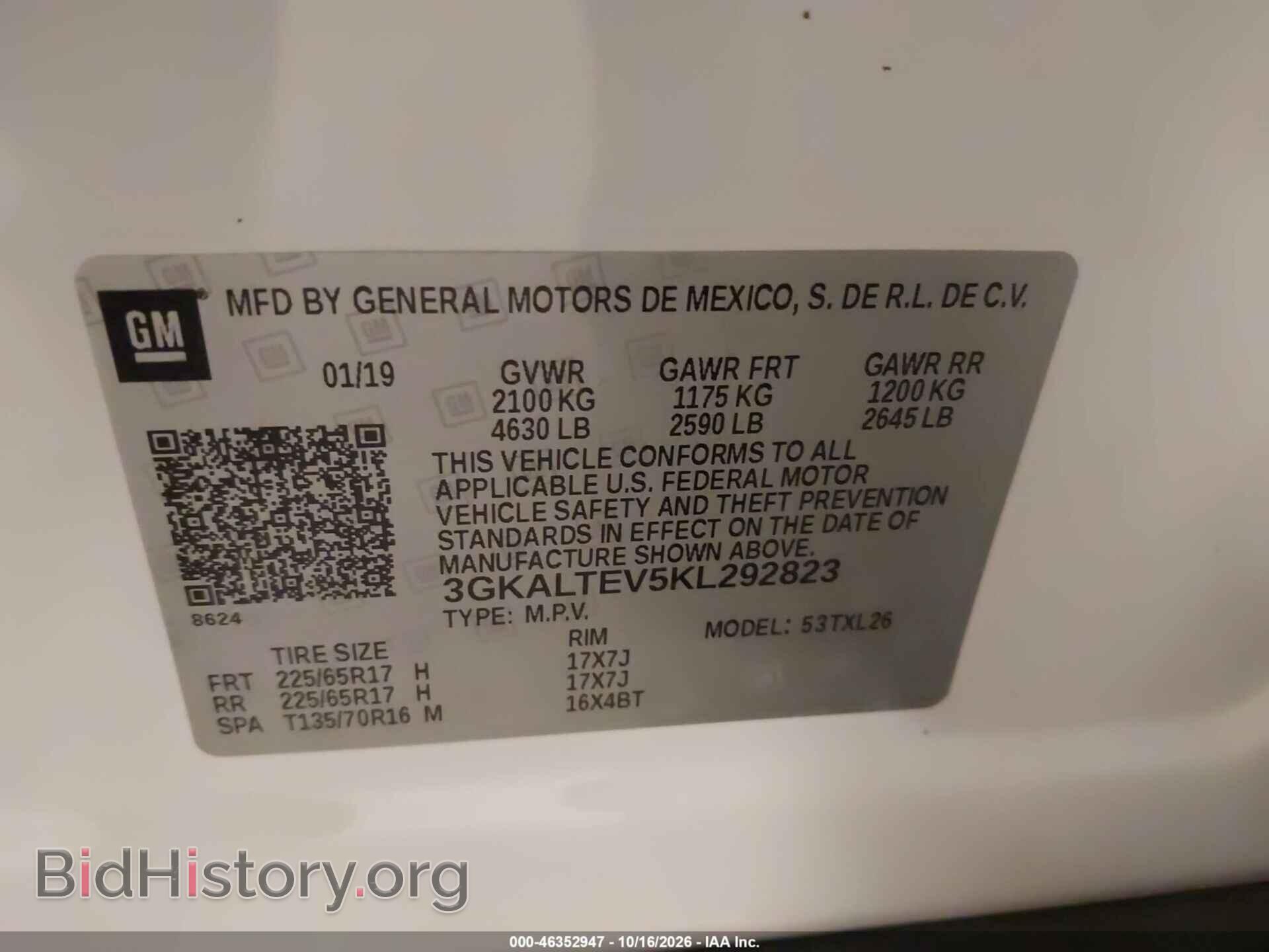 2019 GMC TERRAIN - VIN: 3GKALTEV5KL292823 - Фото 9