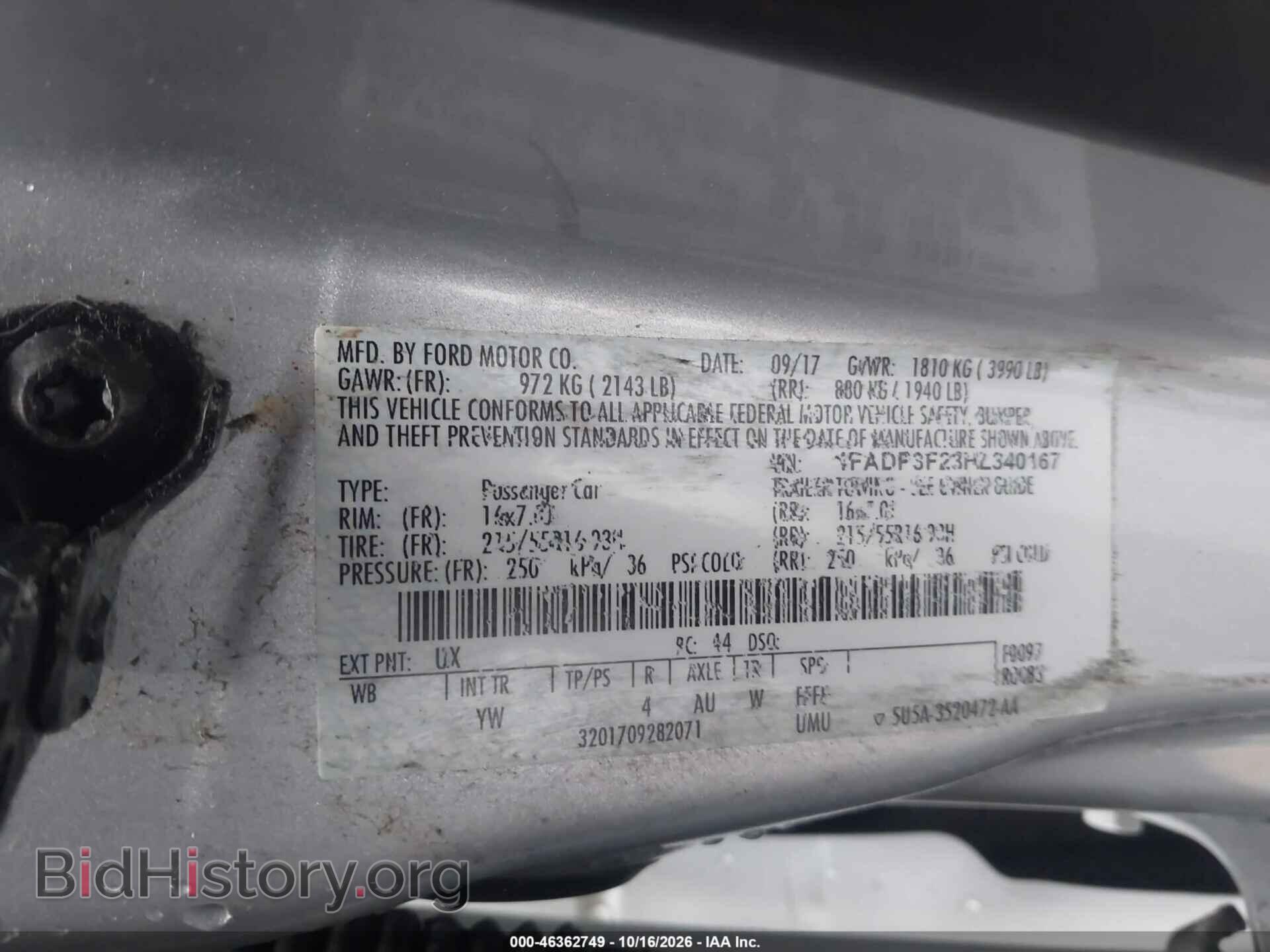 2017 FORD FOCUS - VIN: 1FADP3F23HL340167 - Photo 9